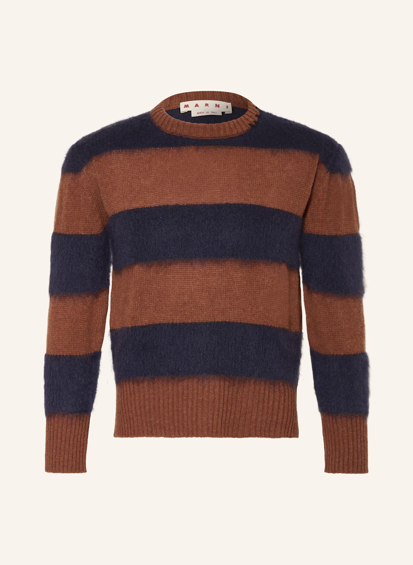 MARNI Pullover: DUNKELORANGE / DUNKELBLAU