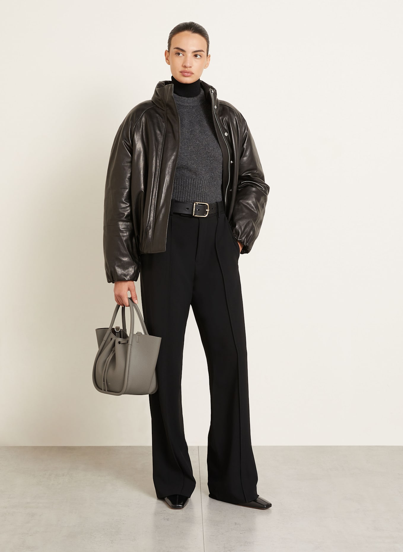 Proenza Schouler Shopper RUCHED SMALL: GRAU