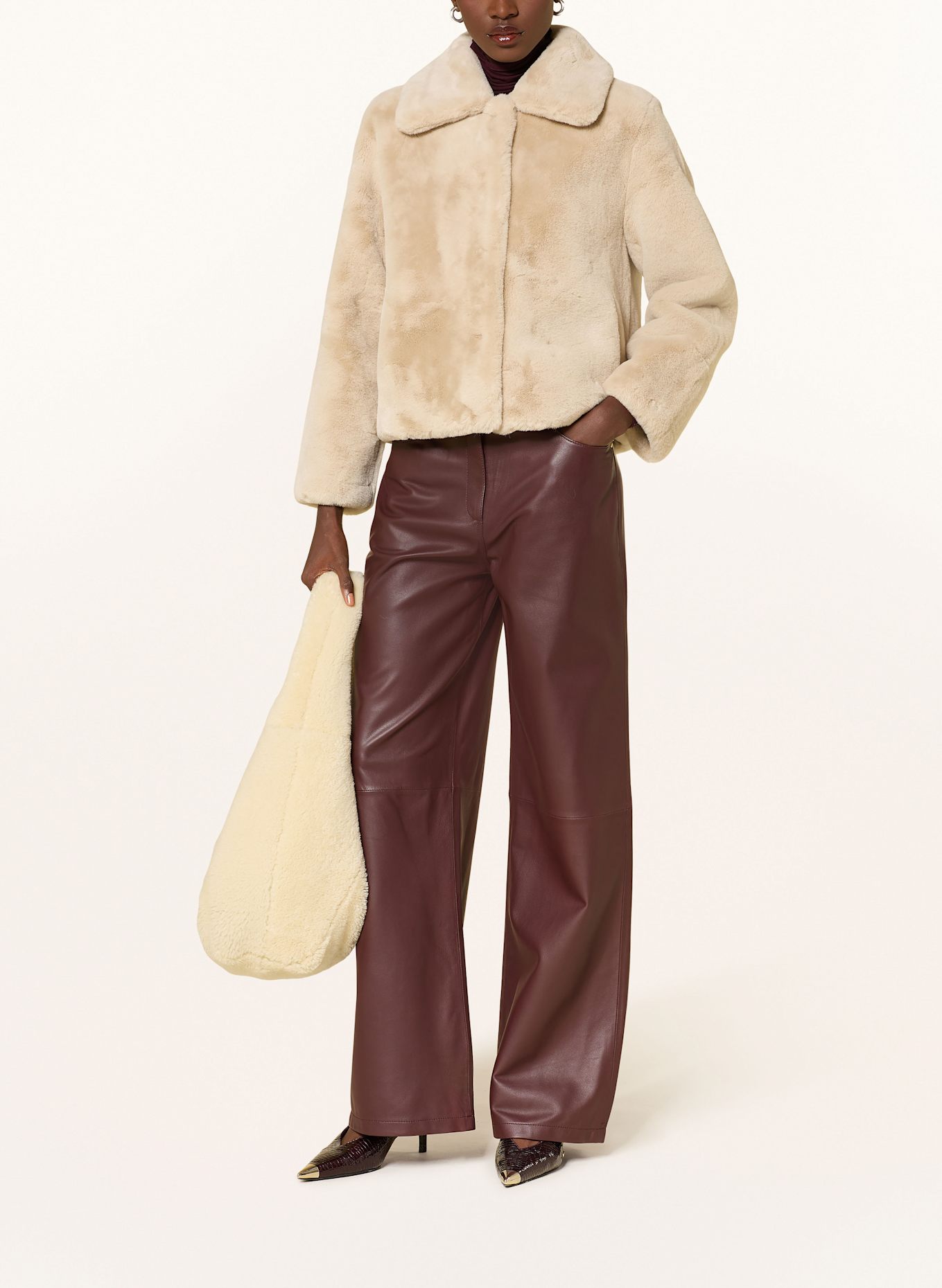 APPARIS Kunstpelz-Jacke ELIS: ECRU