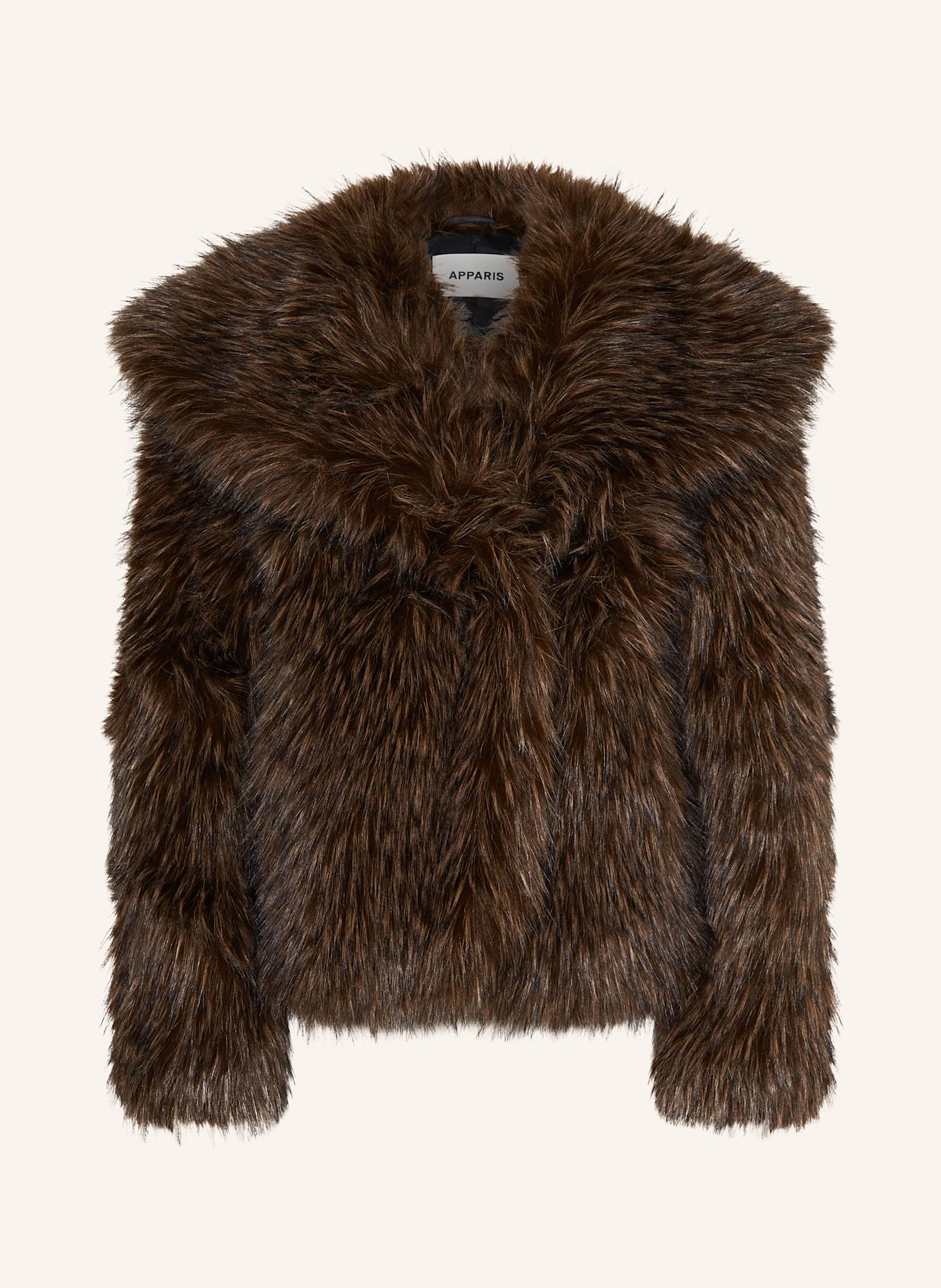 APPARIS Kunstfell-Jacke YARA: DUNKELBRAUN