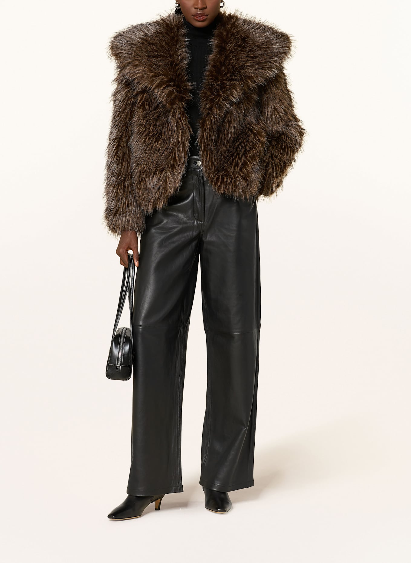 APPARIS Kunstfell-Jacke YARA: DUNKELBRAUN