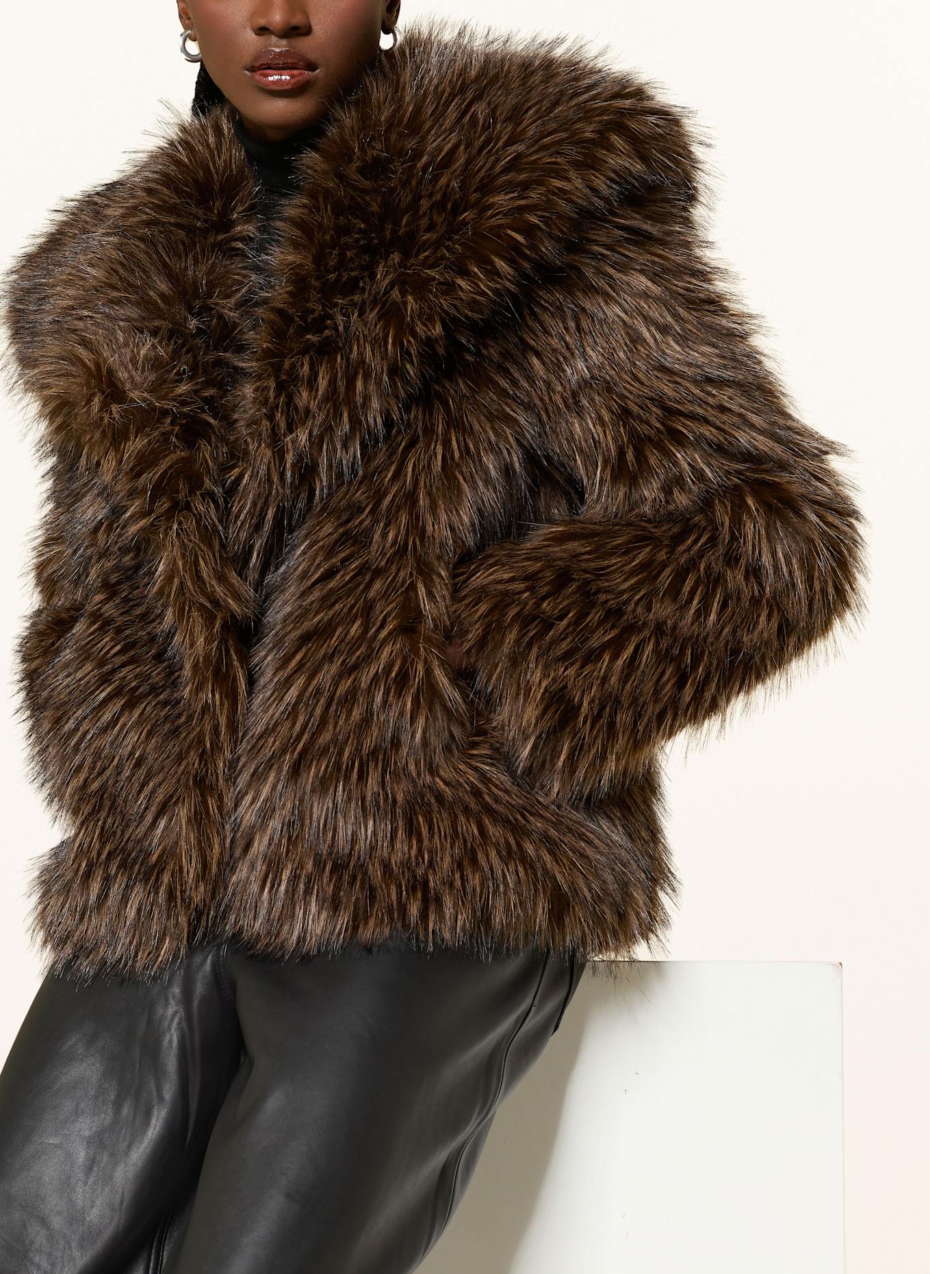 APPARIS Kunstfell-Jacke YARA: DUNKELBRAUN