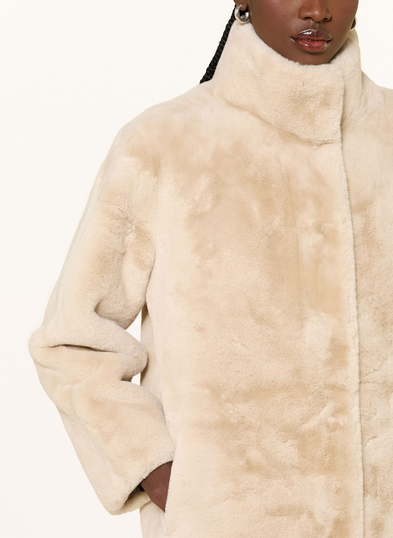 APPARIS Kunstpelz-Mantel BLAIR: ECRU