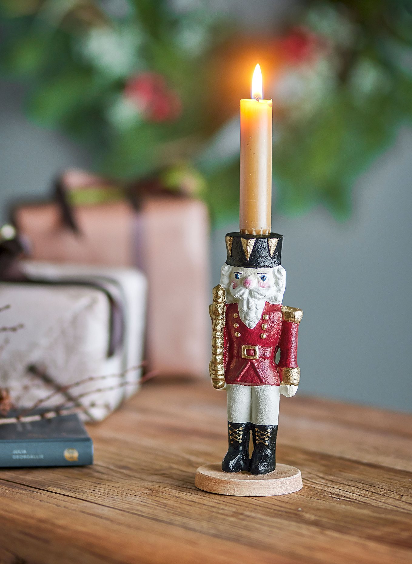 Bloomingville Kerzenhalter HALDIR: ROT / WEISS / SCHWARZ