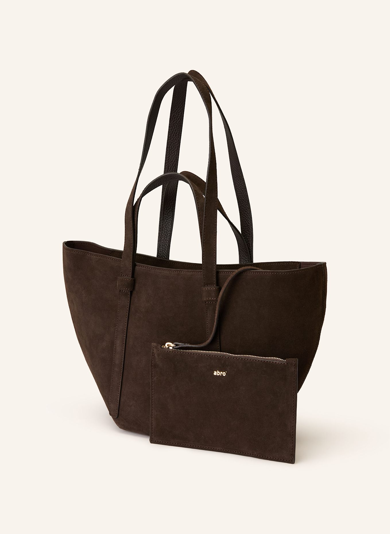 abro Shopper COSMO MEDIUM mit Pouch: 53 DARK BROWN