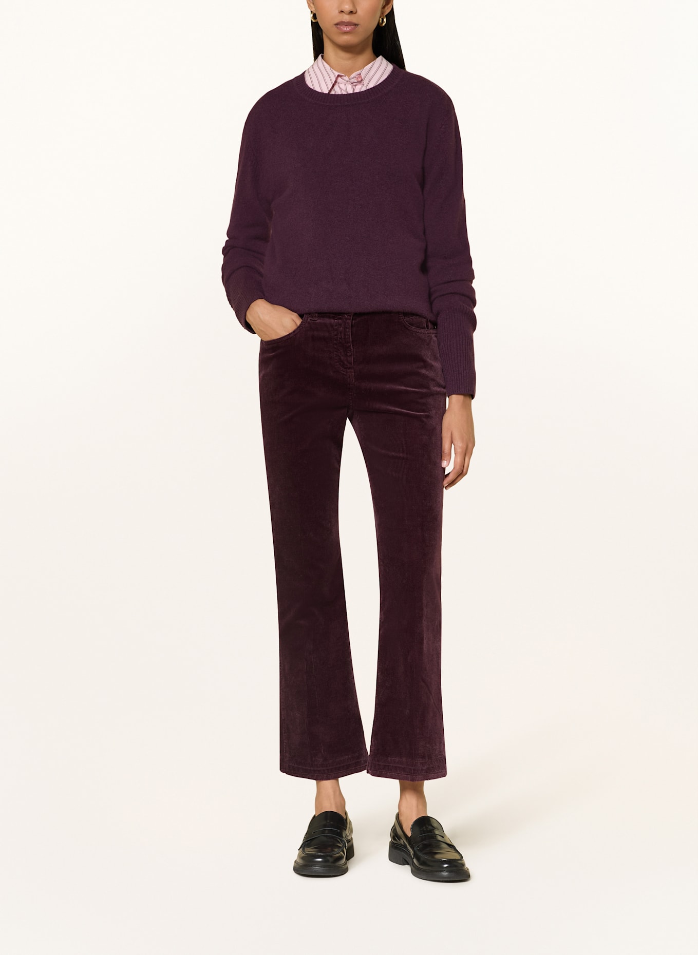 pamela henson 7/8-Cordhose: DUNKELROT