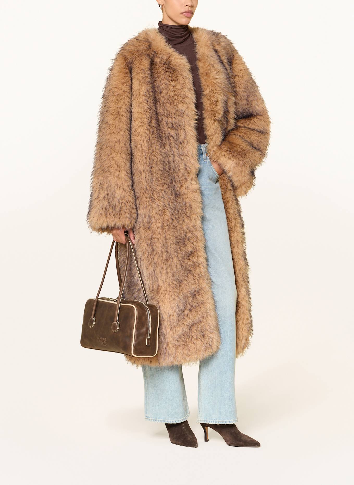 MARGE SHERWOOD SOFT BOSTON shoulder bag: BROWN