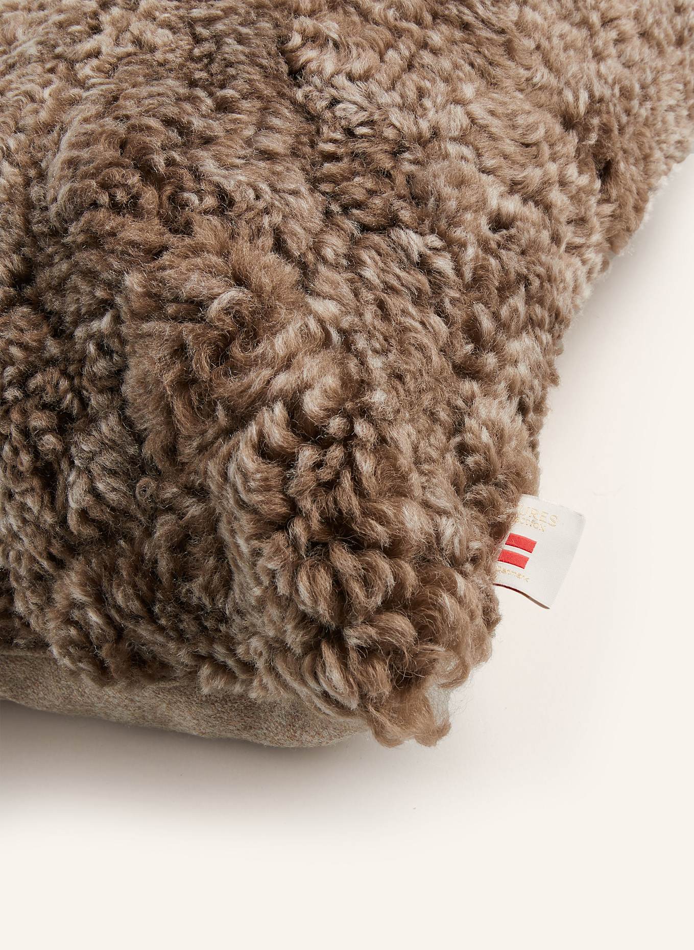 Natures Collection Poduszka dekoracyjna CHECKED COLLECTION z wypełnieniem puchowym: SZARY / KREMOWY / BRĄZOWY