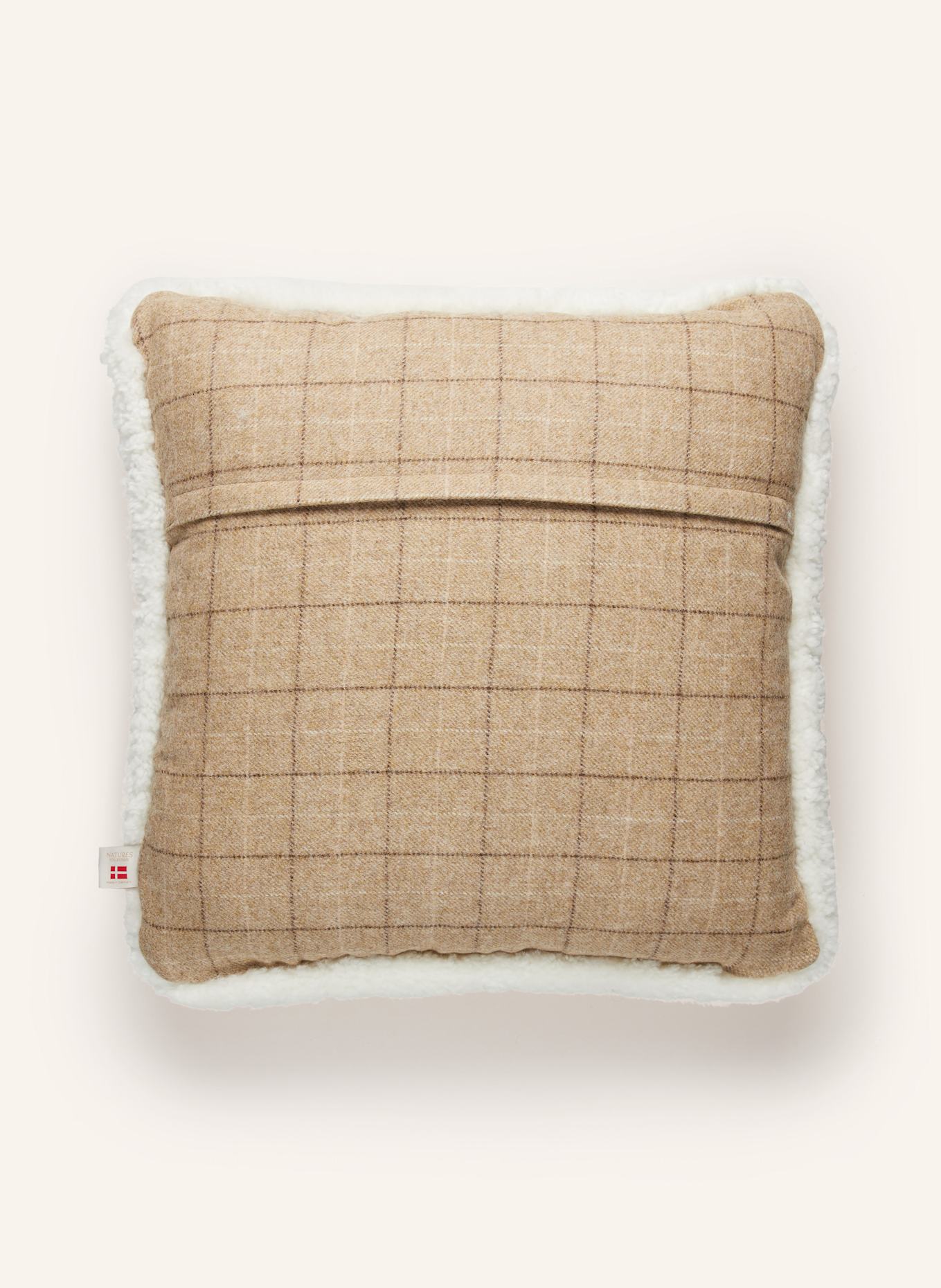 Natures Collection Dekokissen CHECKED COLLECTION mit Daunenfüllung: HELLBRAUN/ CREME/ DUNKELBRAUN
