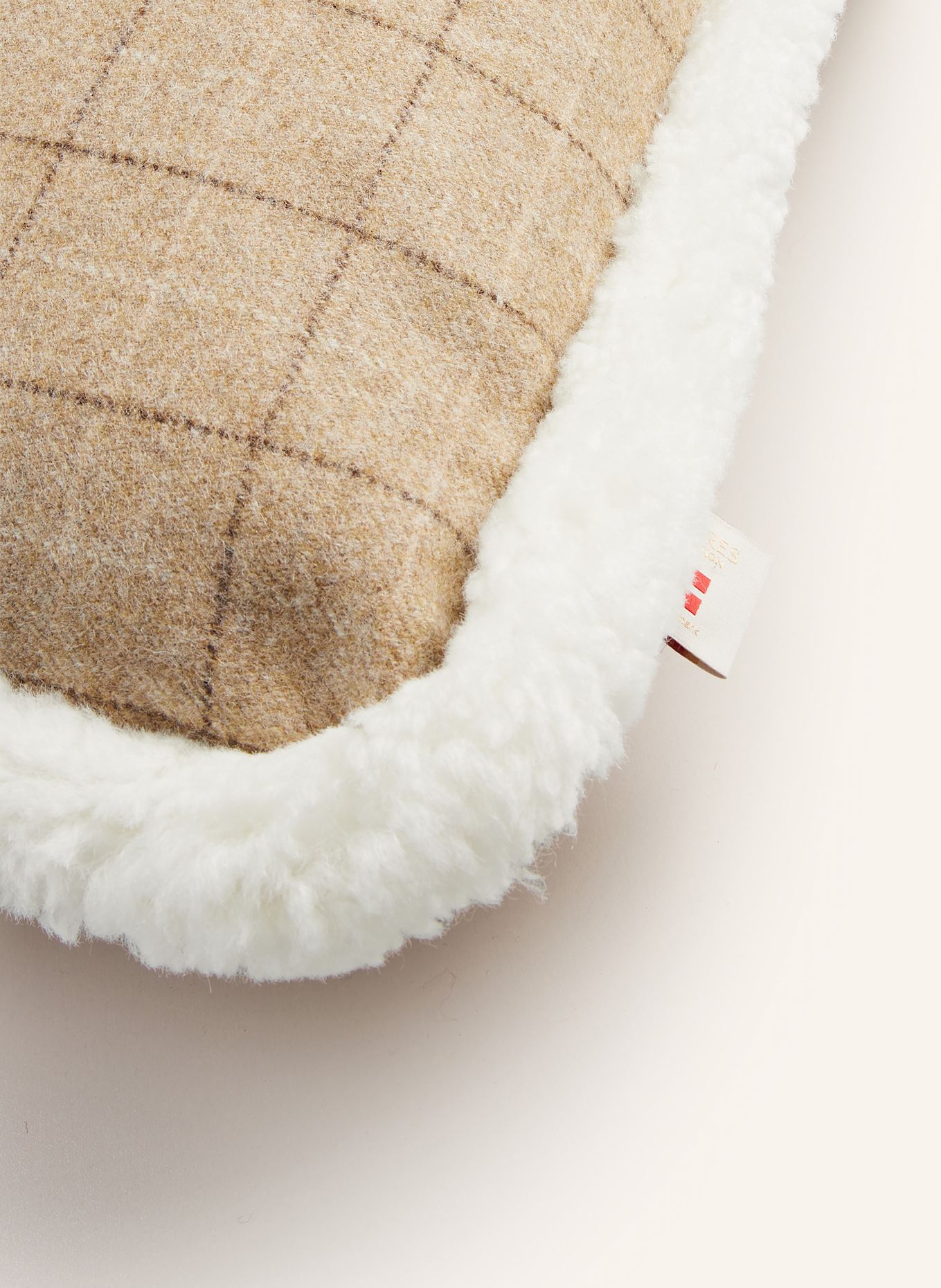 Natures Collection Dekokissen CHECKED COLLECTION mit Daunenfüllung: HELLBRAUN/ CREME/ DUNKELBRAUN