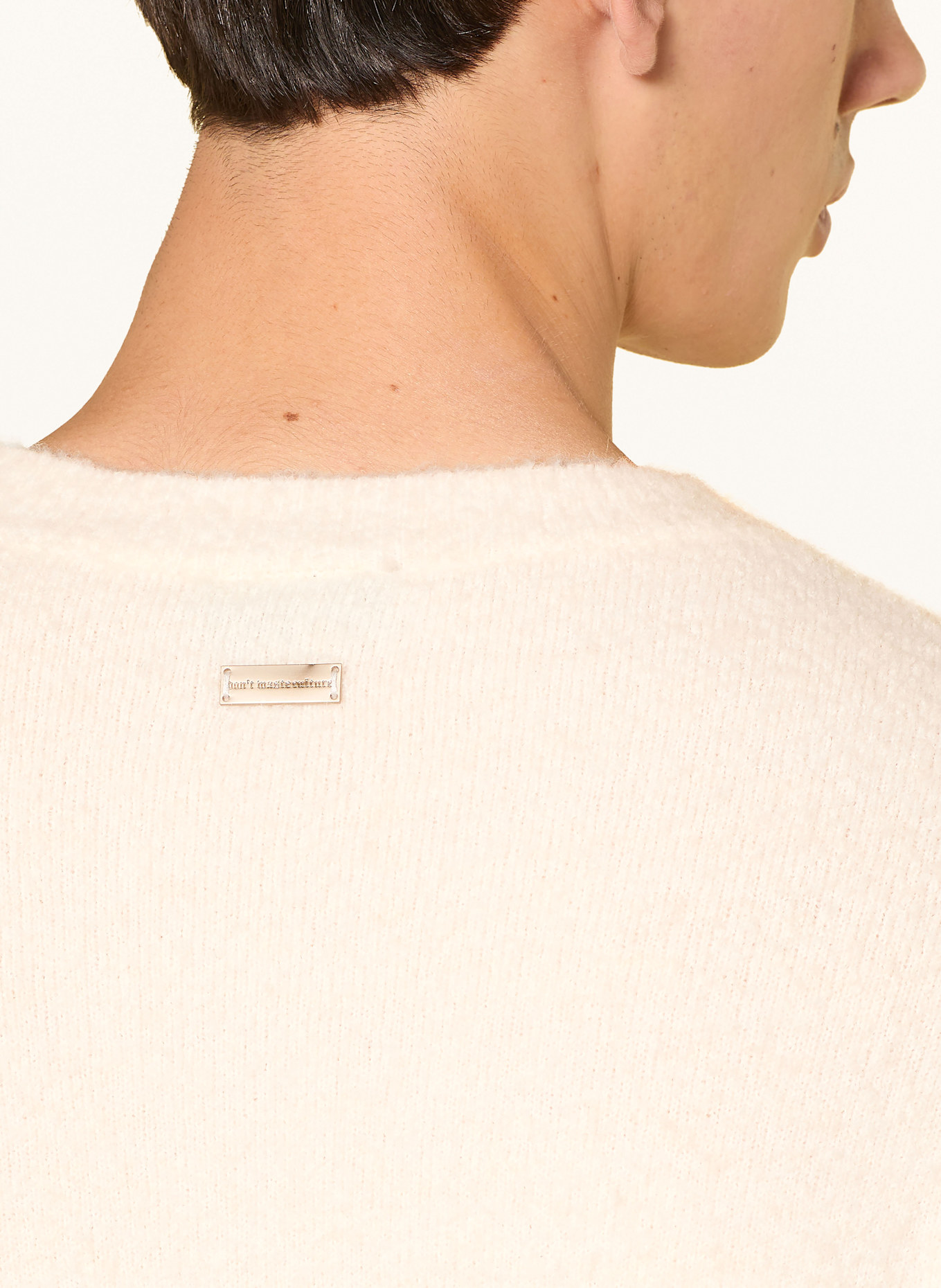 don't waste culture Sweter z bouclé AKILANI: ECRU