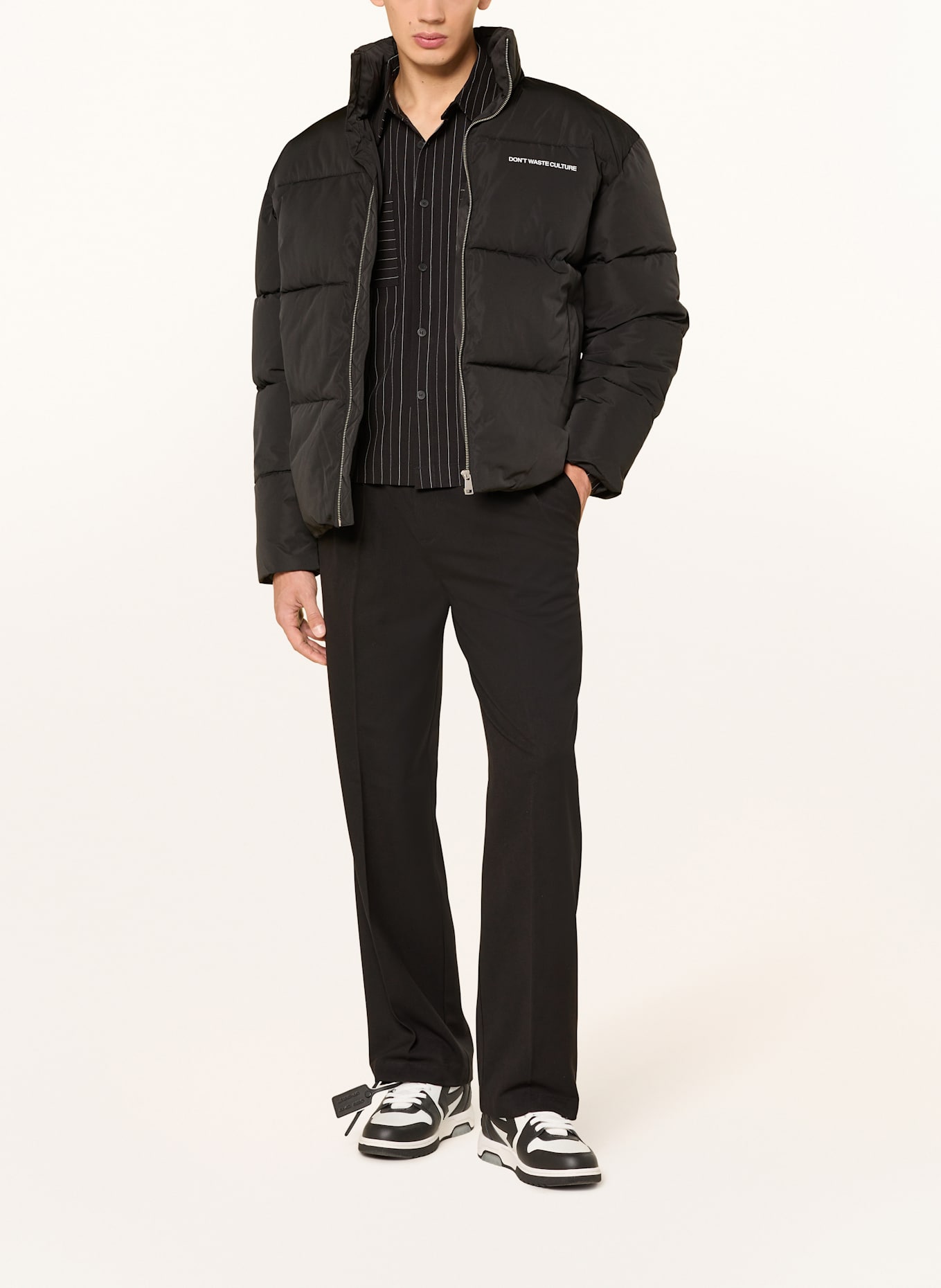 don't waste culture Chino OLENNA Straight Tailored Fit: SCHWARZ