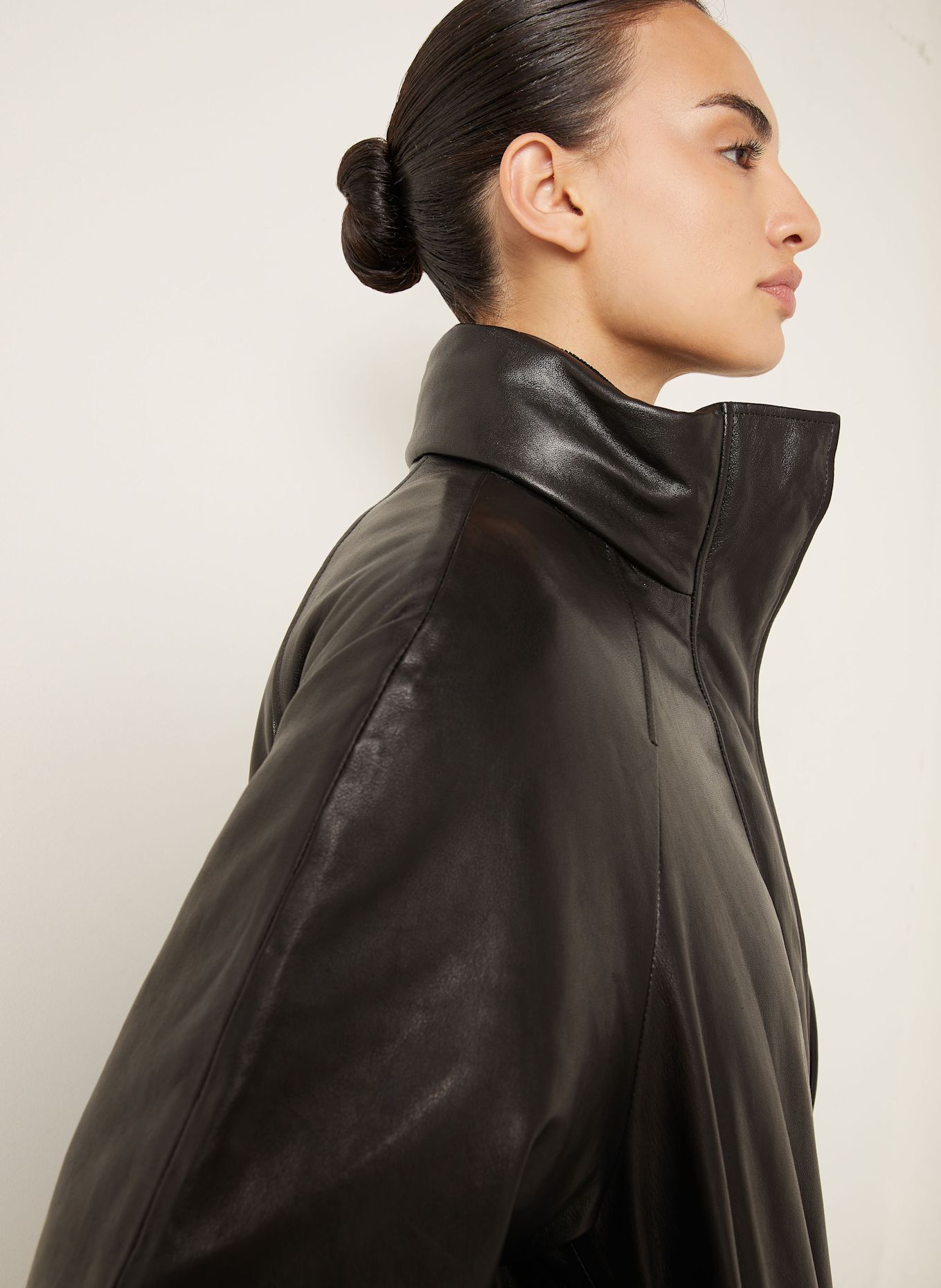 Proenza Schouler Lederblouson LANEY: SCHWARZ