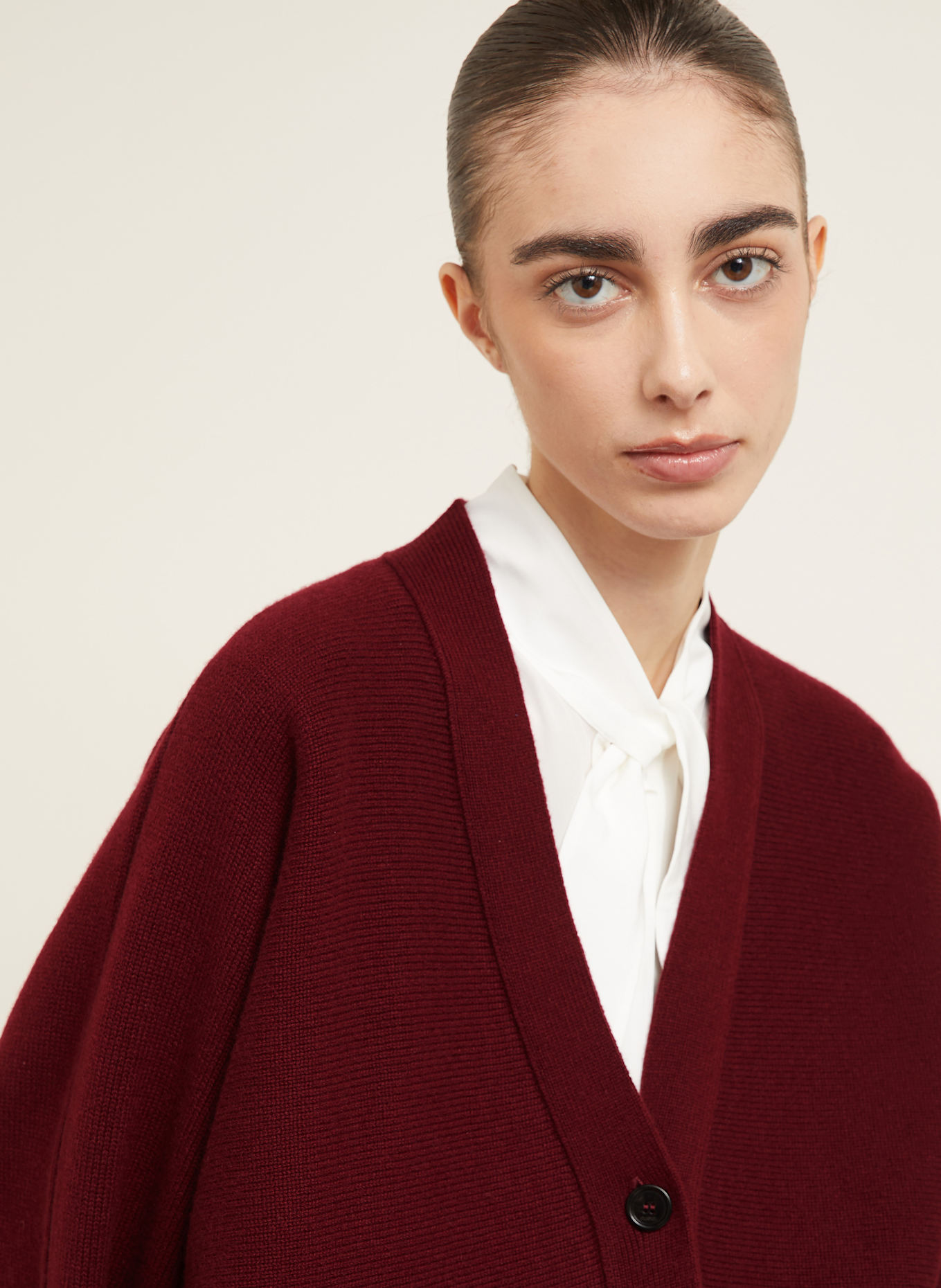 GUCCI Strickjacke mit Cashmere: DUNKELROT
