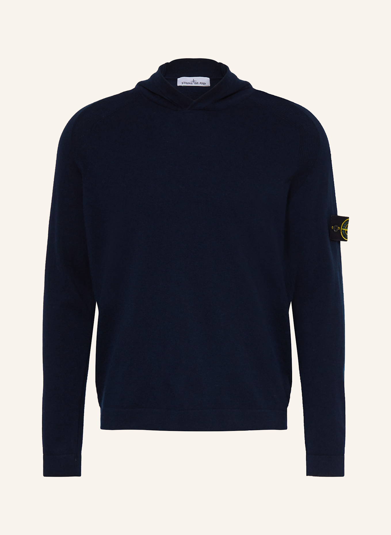 STONE ISLAND Strick-Hoodie: DUNKELBLAU