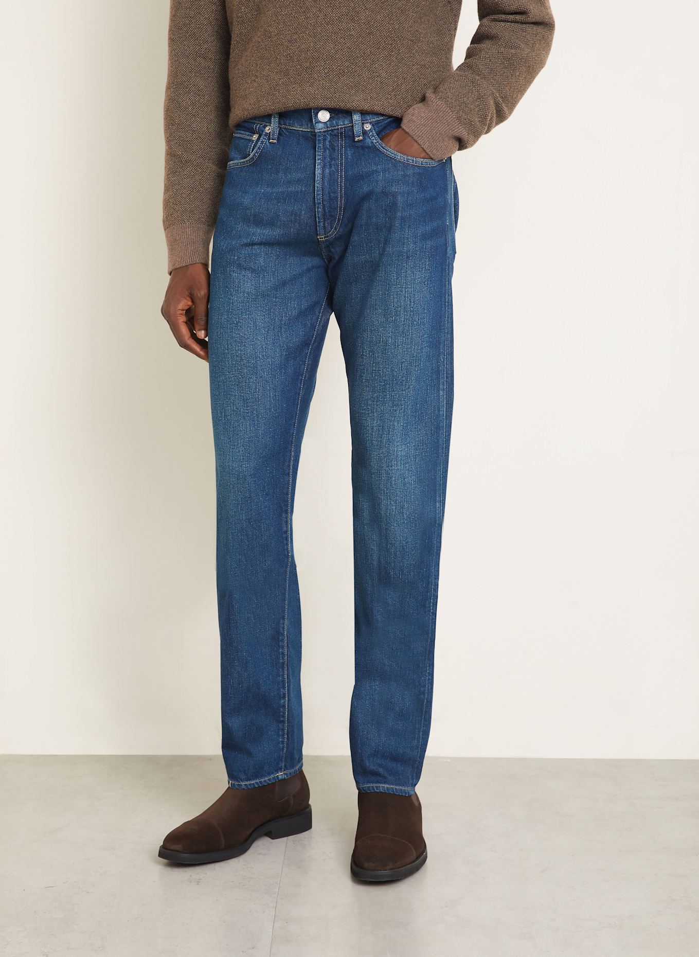 RALPH LAUREN PURPLE LABEL Straight Leg Jeans: 002 MARLOWE INDIGO