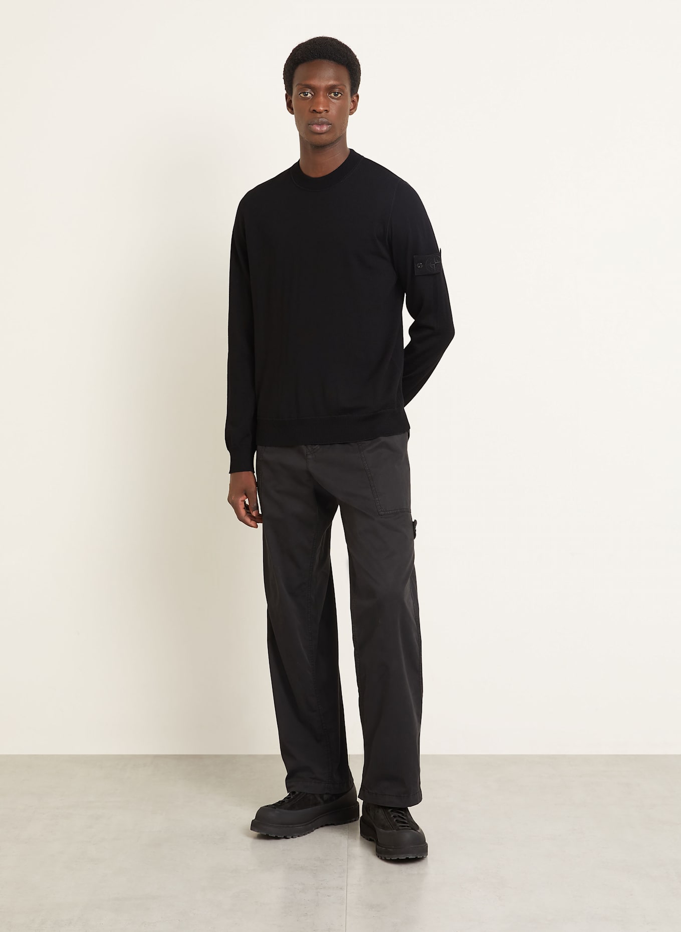 STONE ISLAND Pullover GHOST: SCHWARZ