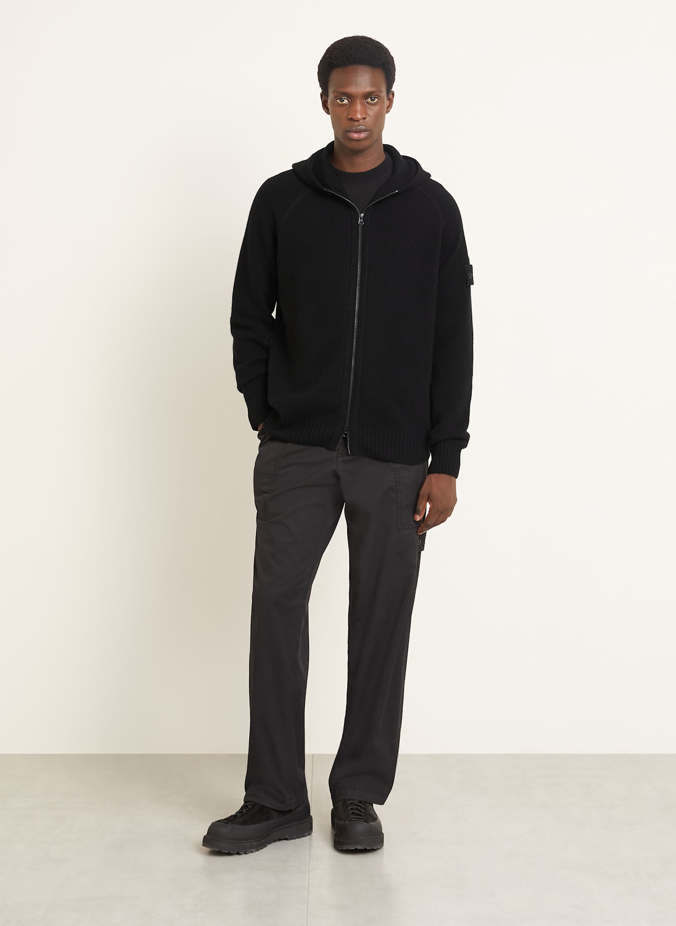 STONE ISLAND Strickjacke GHOST aus Cashmere: SCHWARZ