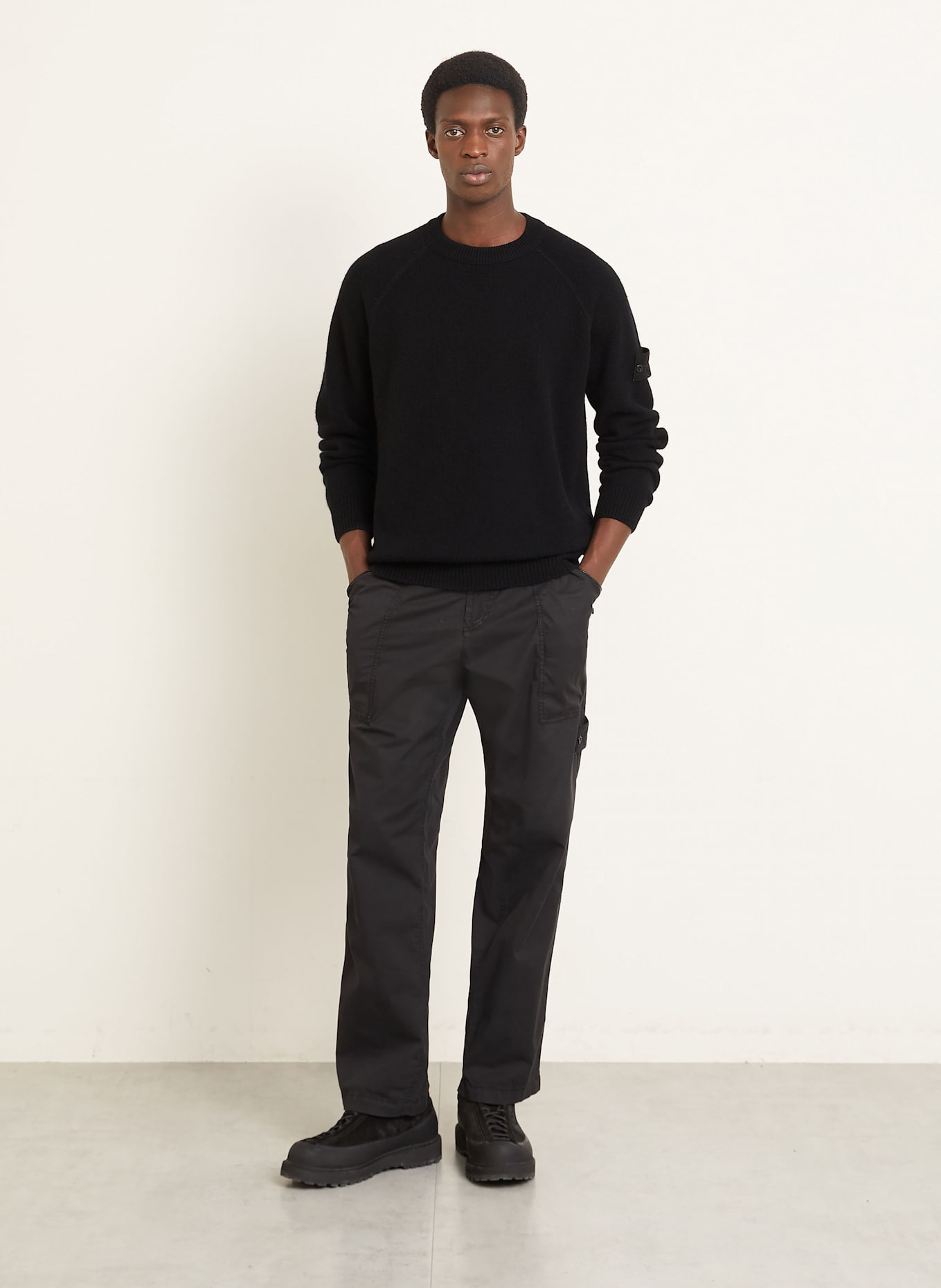 STONE ISLAND Cashmere-Pullover GHOST: SCHWARZ