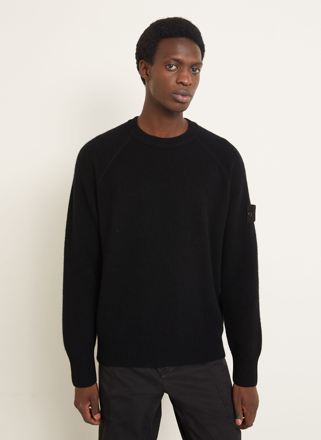 STONE ISLAND Cashmere-Pullover GHOST: SCHWARZ