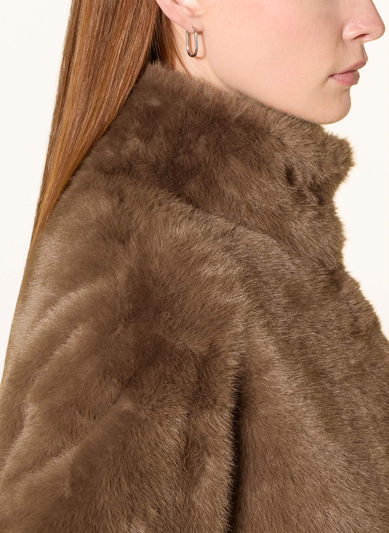 JOOP! Kunstpelz-Mantel: BRAUN