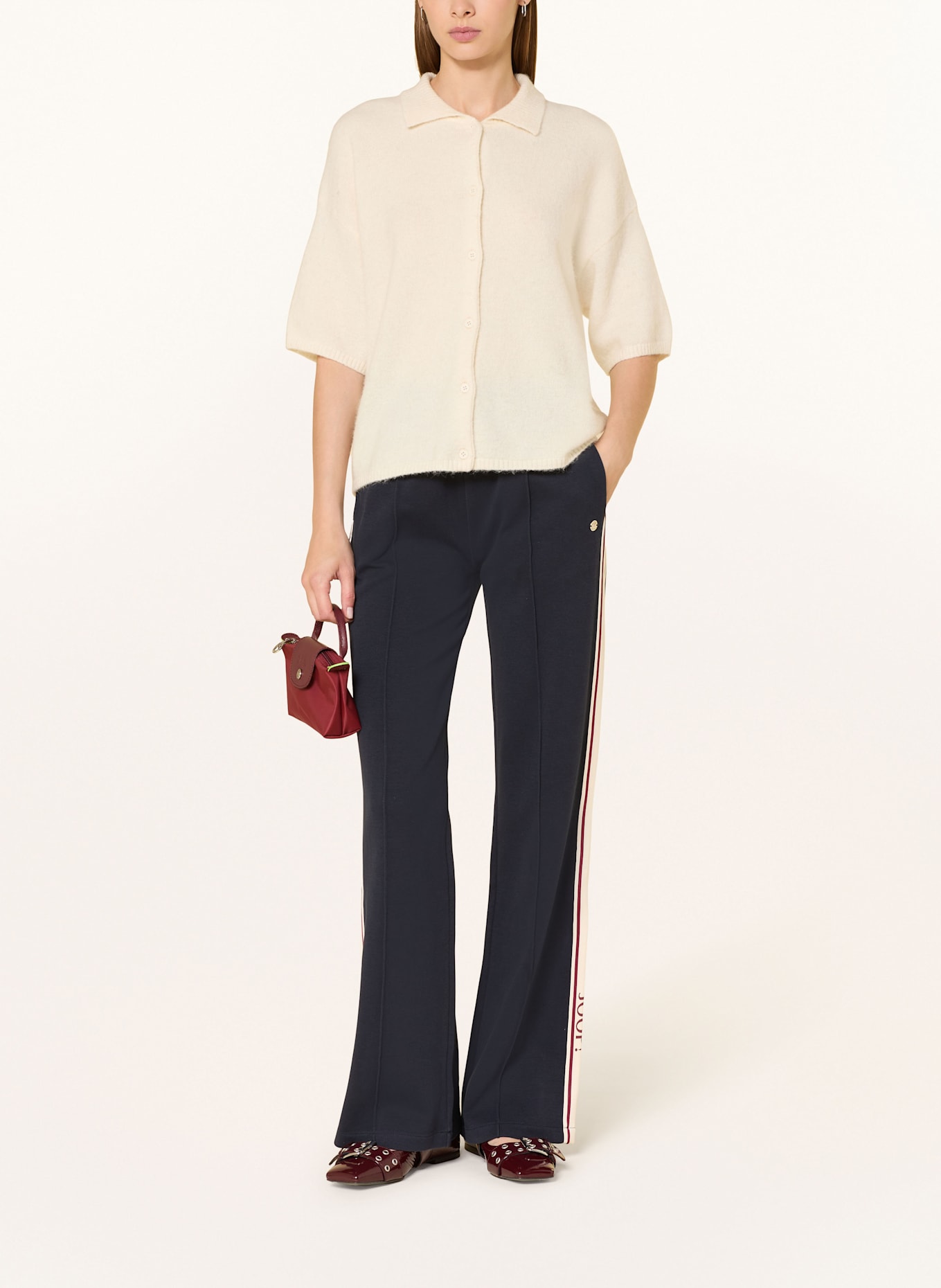 JOOP! Track Pants TALINA: DUNKELBLAU / ECRU / DUNKELROT