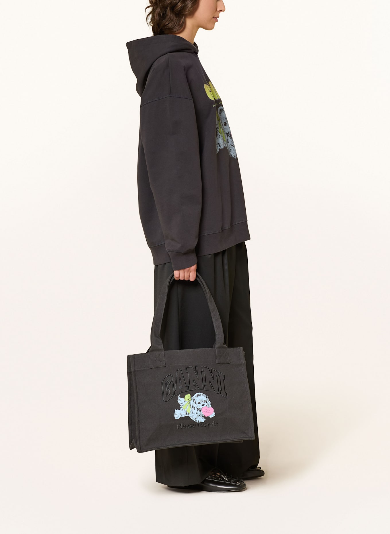 GANNI Sweatshirt ISOLI: DUNKELGRAU