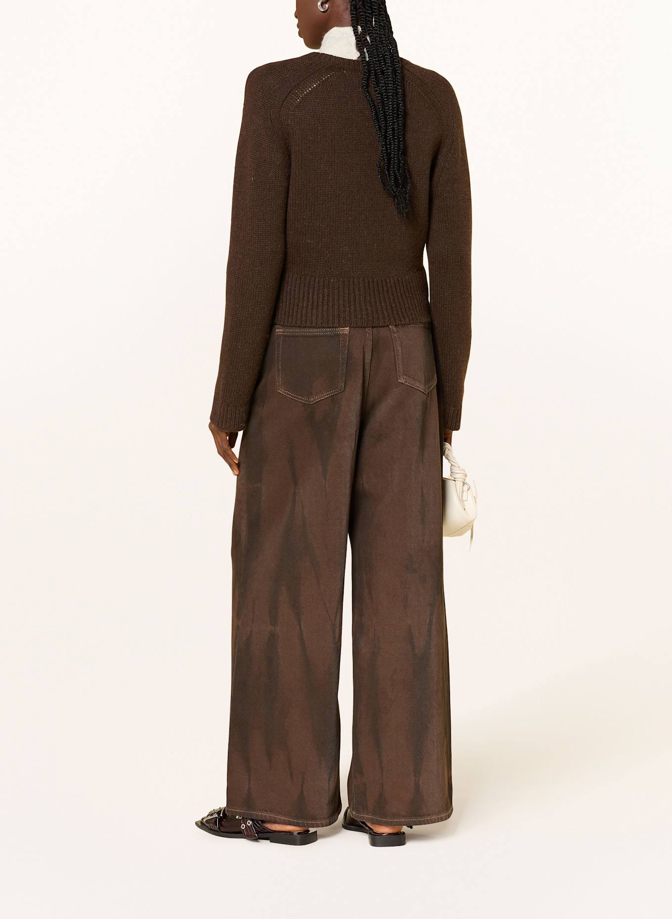 GANNI Pullover: BRAUN