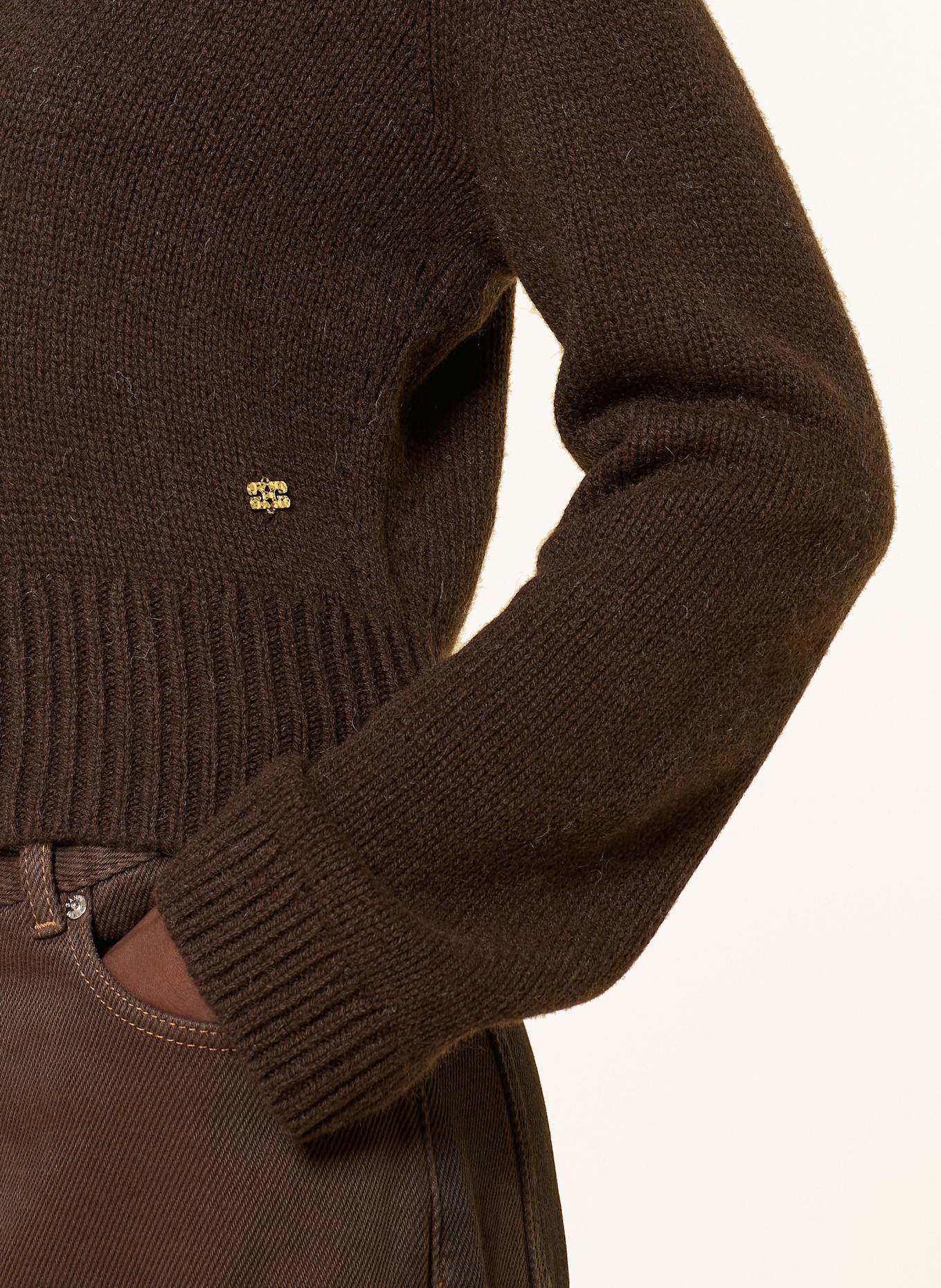 GANNI Pullover: BRAUN