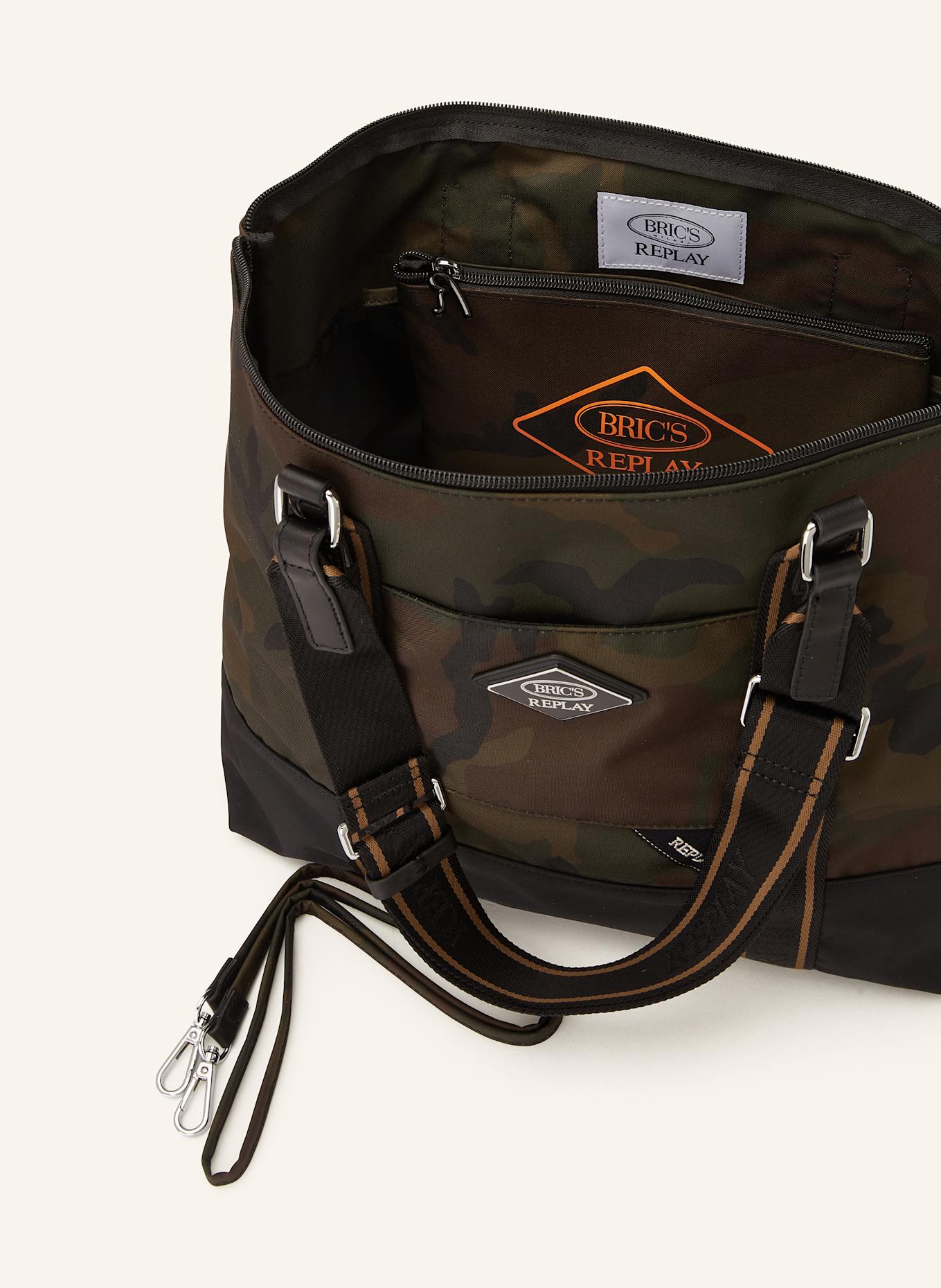 BRIC'S Shopper REPLAY s pouzdrem: KHAKI