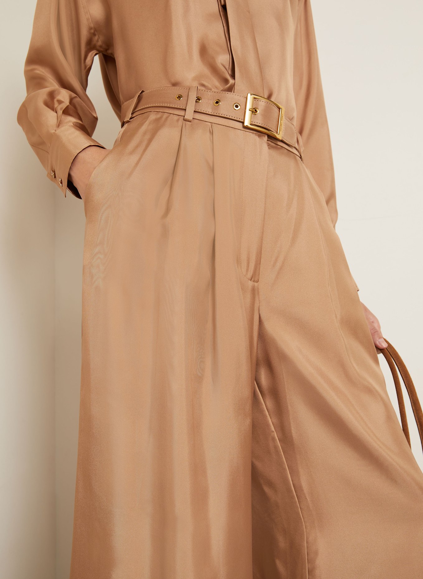 ZIMMERMANN Seidenhose: BRAUN