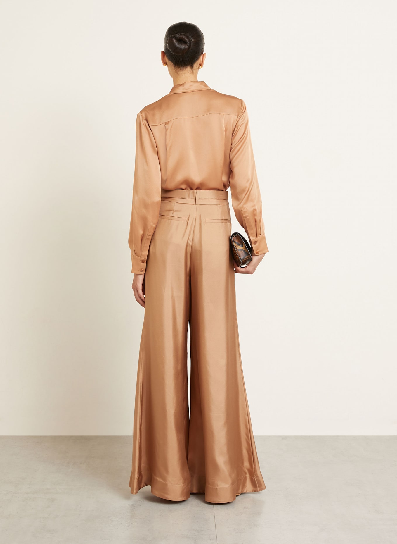 ZIMMERMANN Hemdbluse HYPNOTIC aus Seide: CAMEL