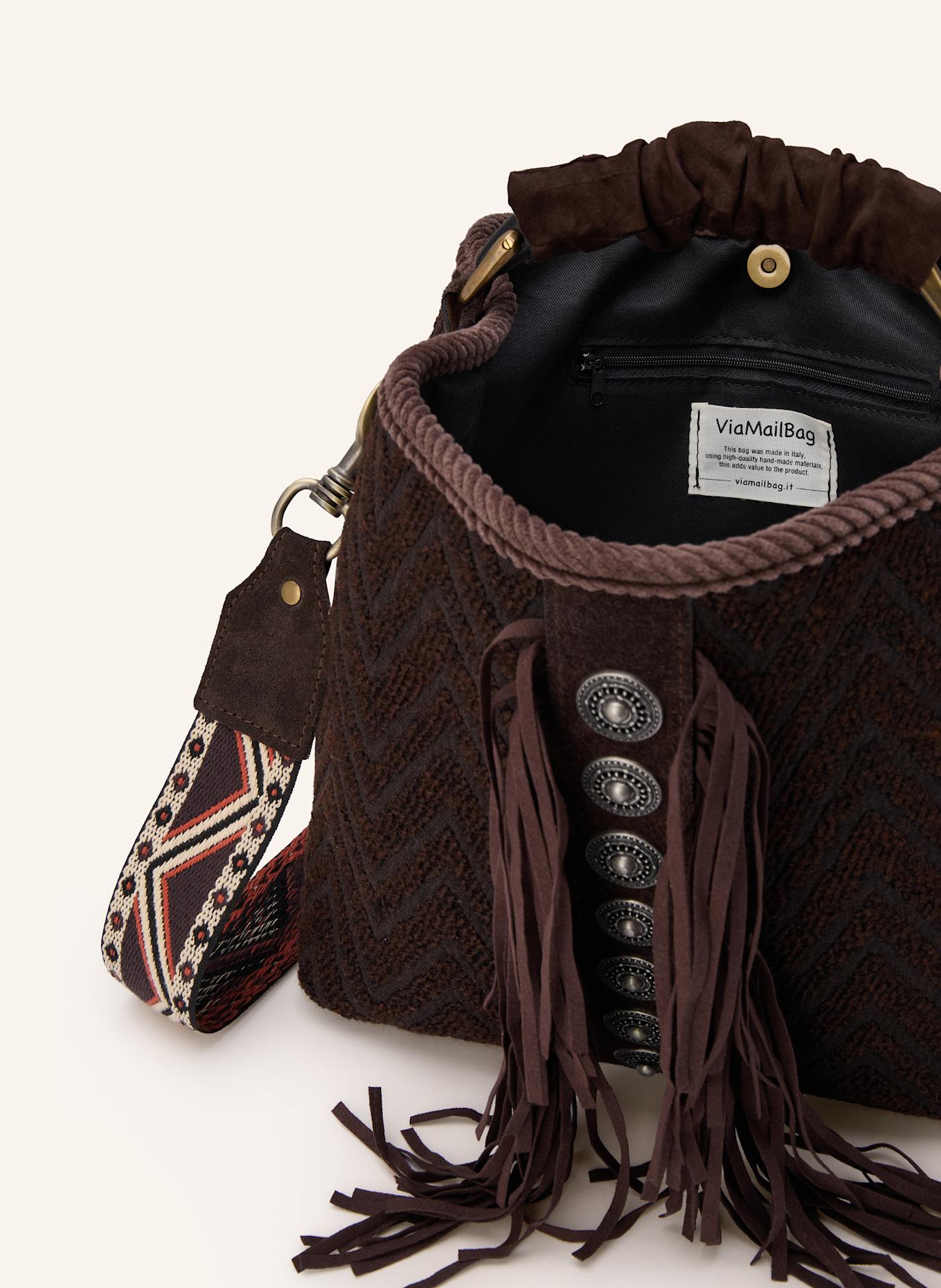 ViaMailBag Beuteltasche CORAL HINDI: BRAUN / SCHWARZ