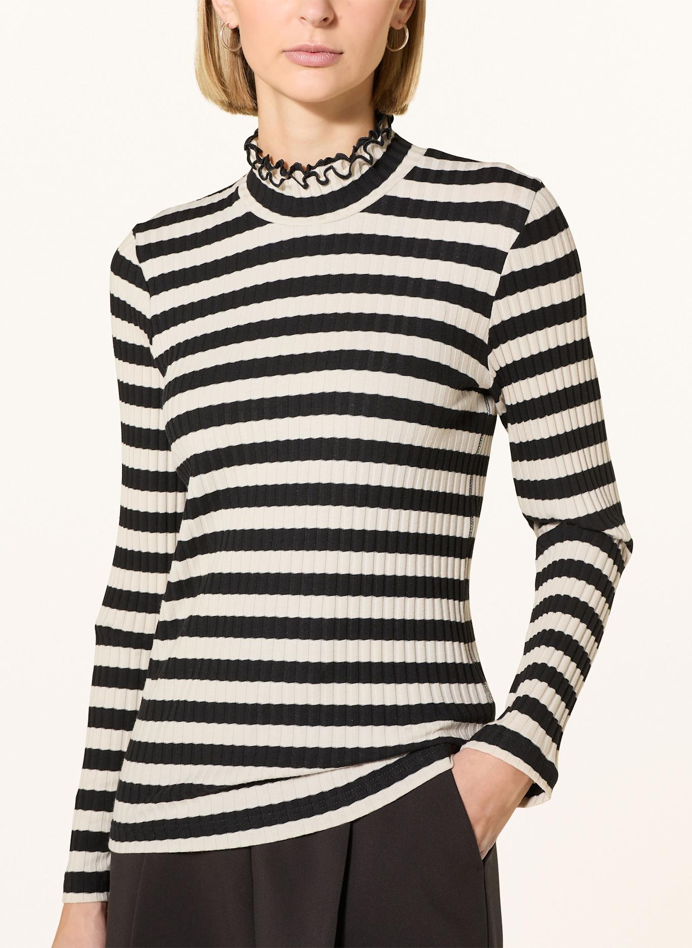 ZAÍDA Longsleeve: SCHWARZ / ECRU