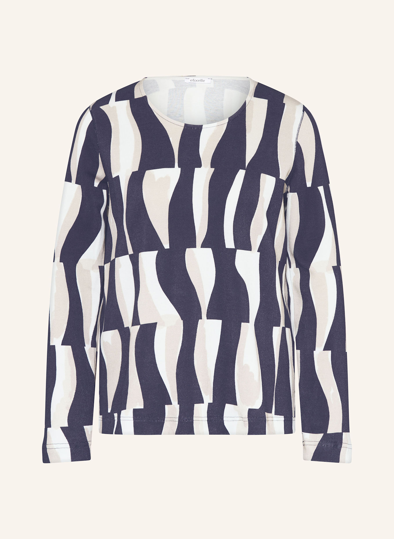 efixelle Pullover: DUNKELBLAU / BEIGE / WEISS