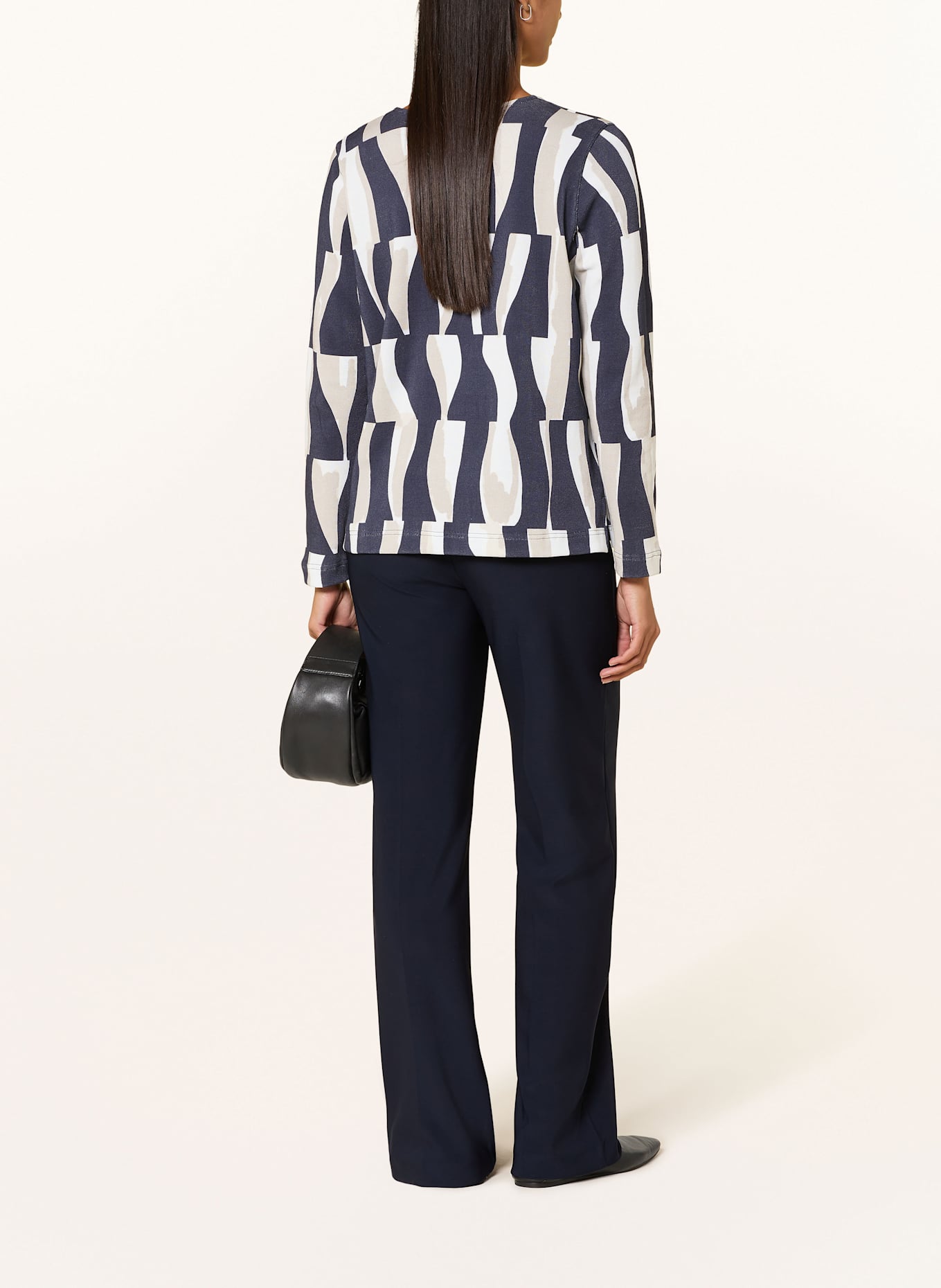 efixelle Pullover: DUNKELBLAU / BEIGE / WEISS