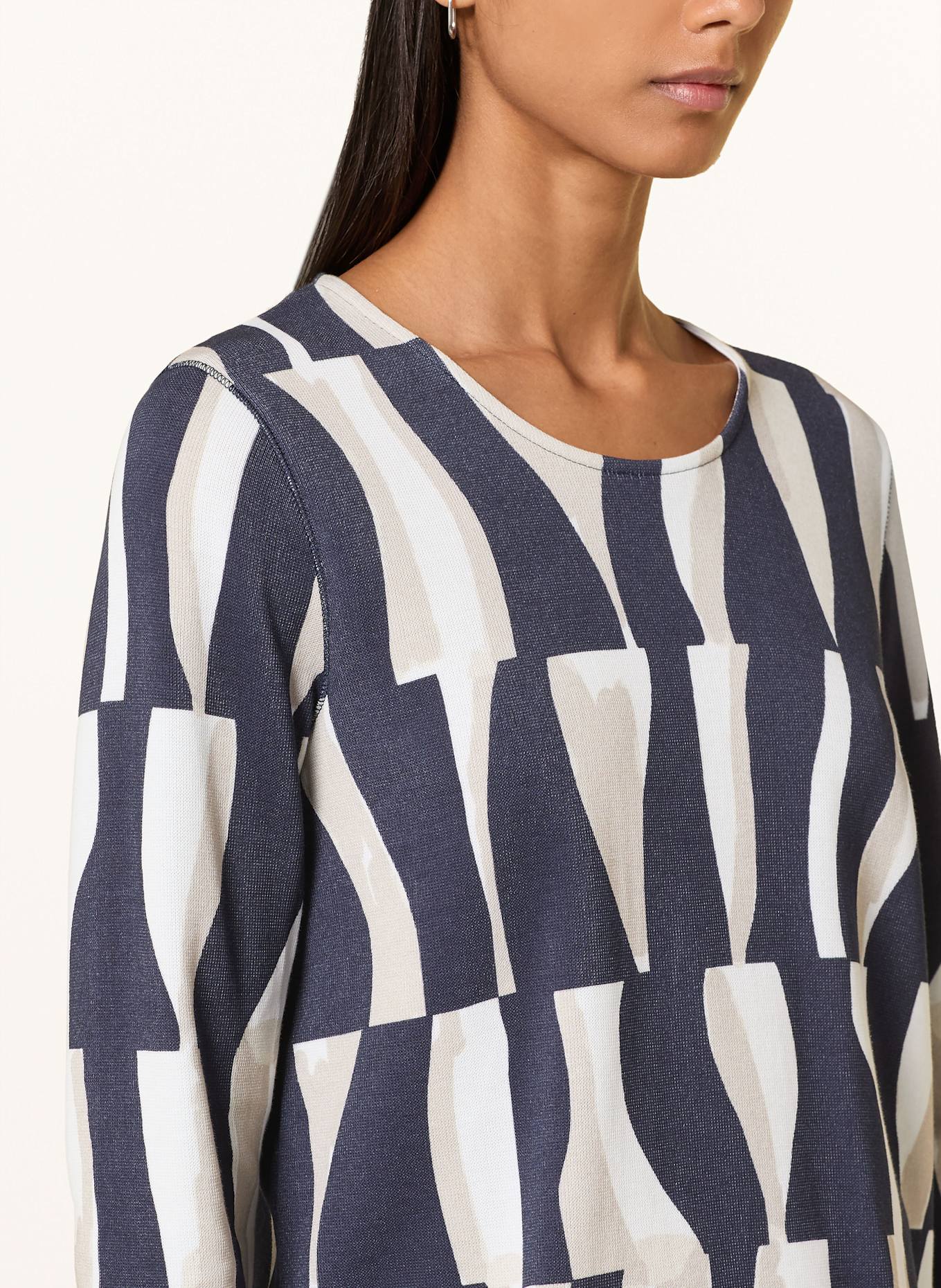 efixelle Pullover: DUNKELBLAU / BEIGE / WEISS