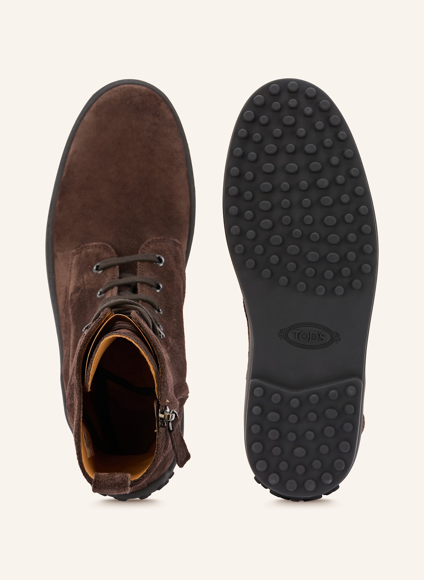 TOD'S Lace-up boots: DARK BROWN