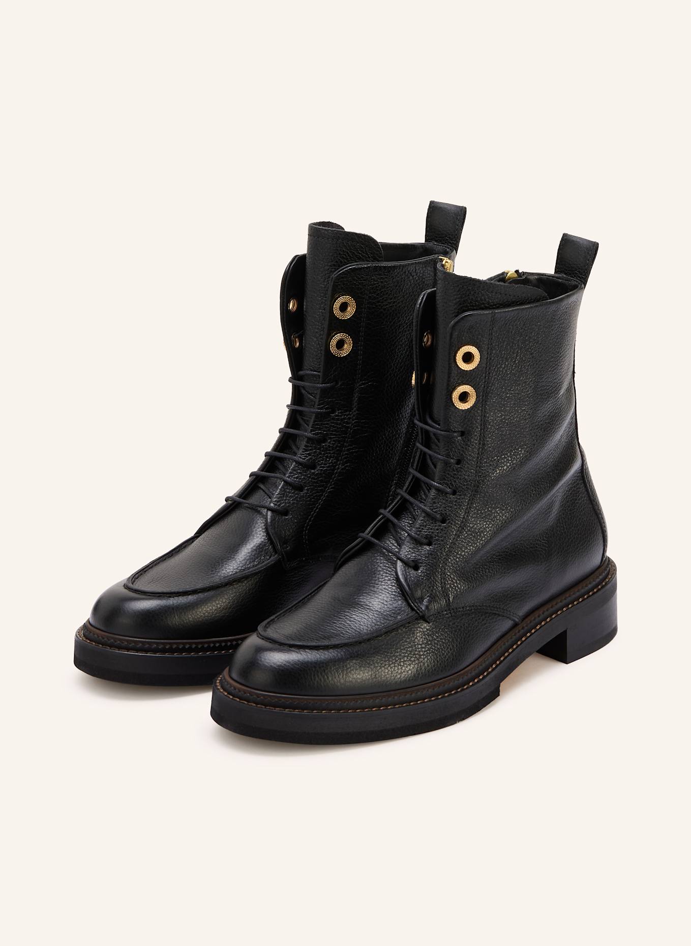 Pertini Schnürboots: SCHWARZ / GOLD