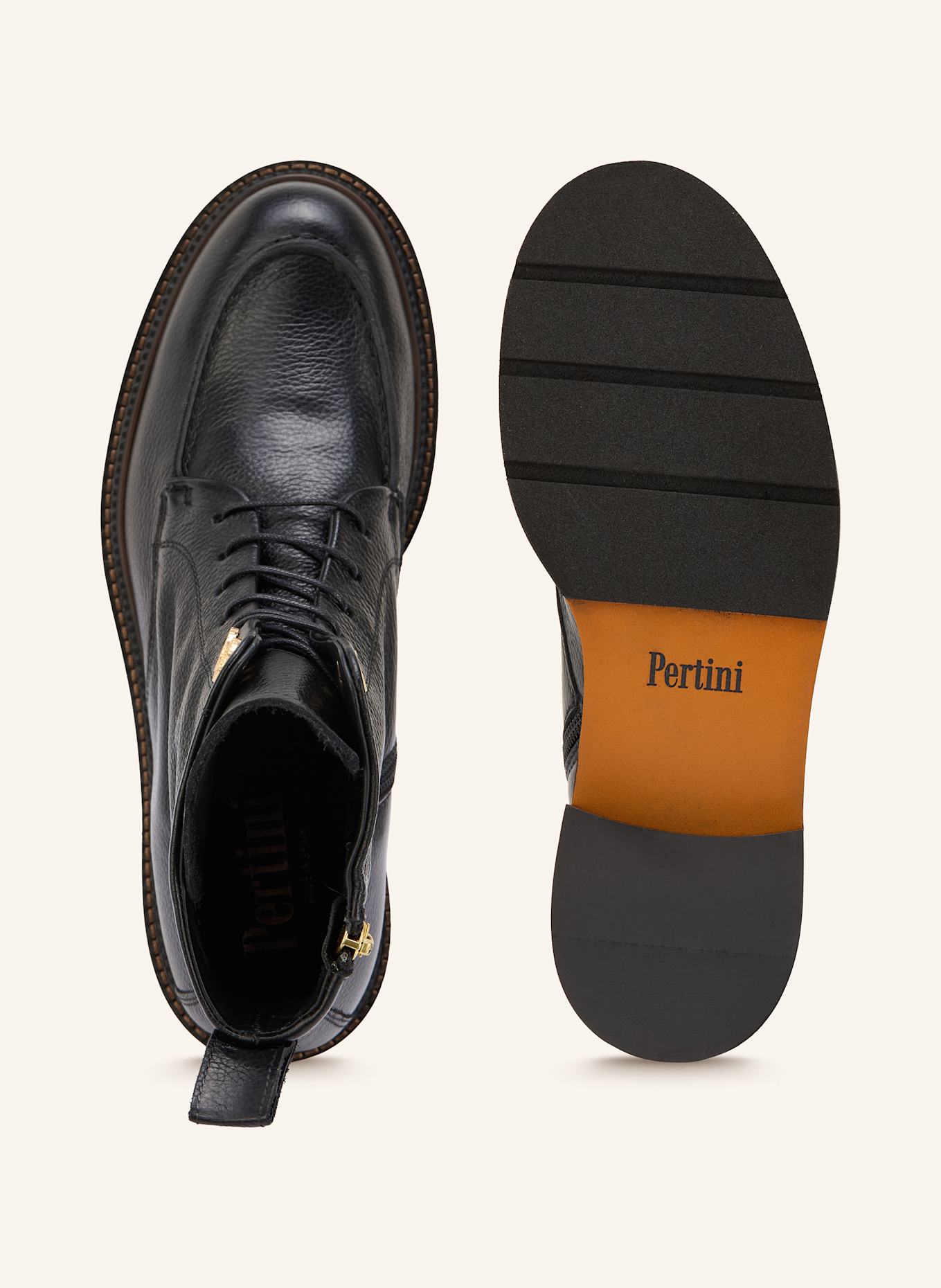 Pertini Schnürboots: SCHWARZ / GOLD