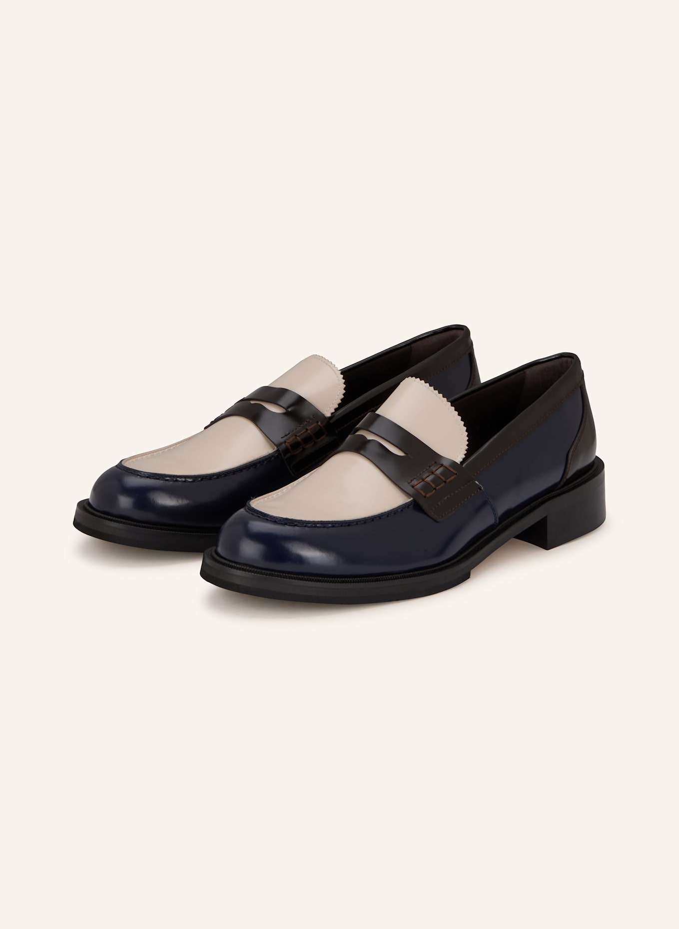 Pertini Penny-Loafer: DUNKELBLAU / DUNKELBRAUN