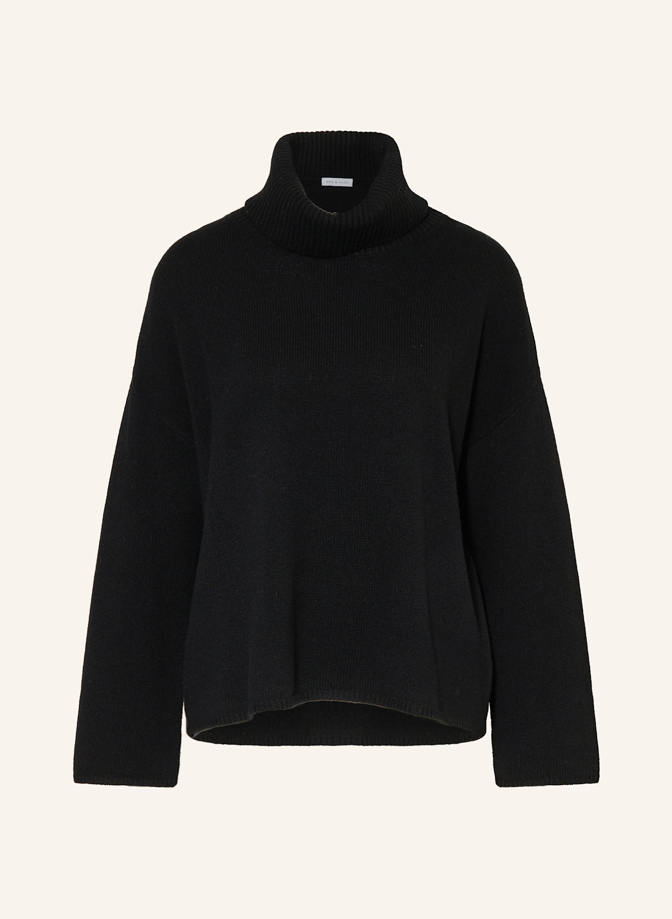 MRS & HUGS Rollkragenpullover: SCHWARZ