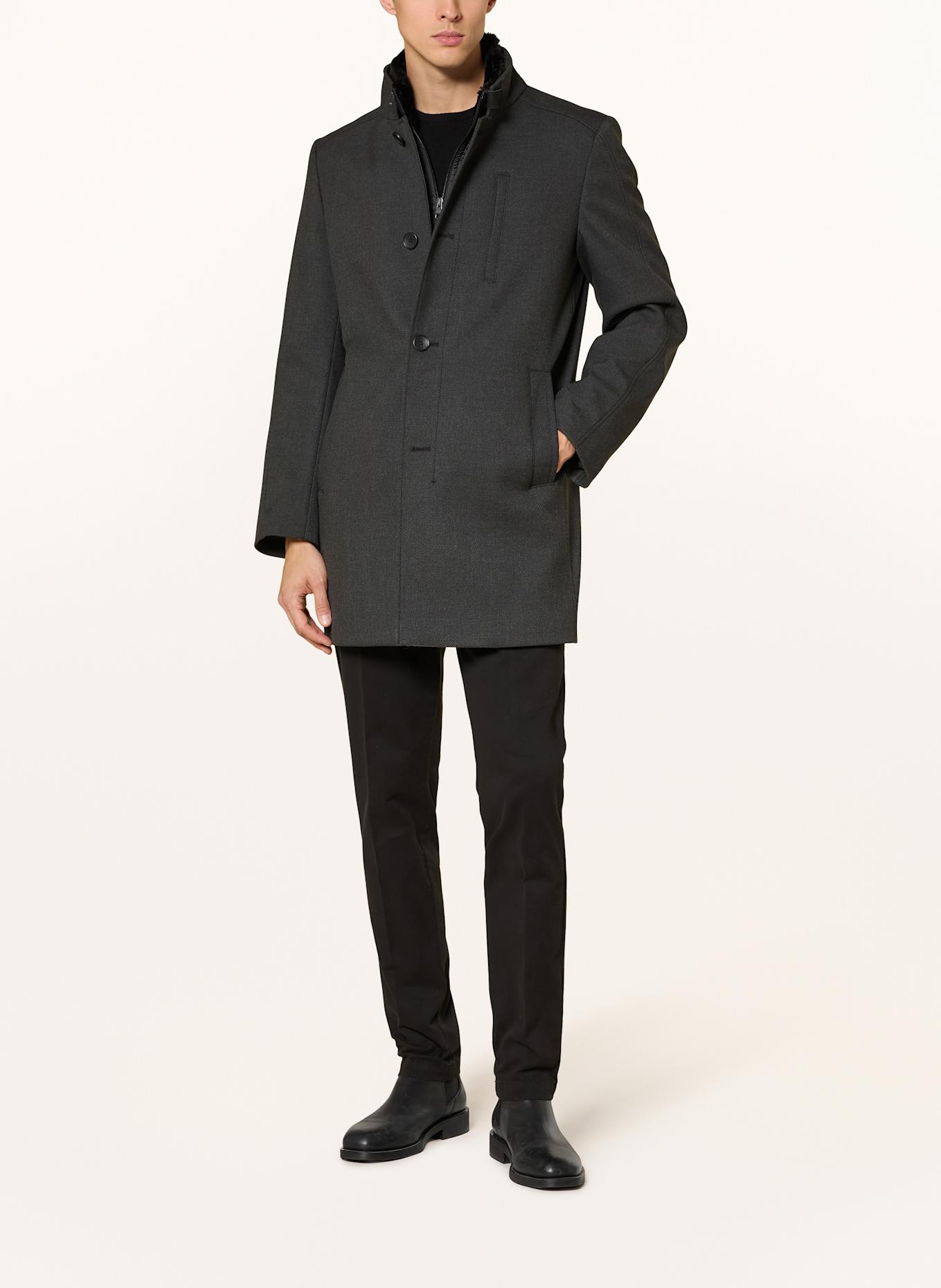 CINQUE Mantel CIARSENAL mit herausnehmbarer Blende: DUNKELGRAU
