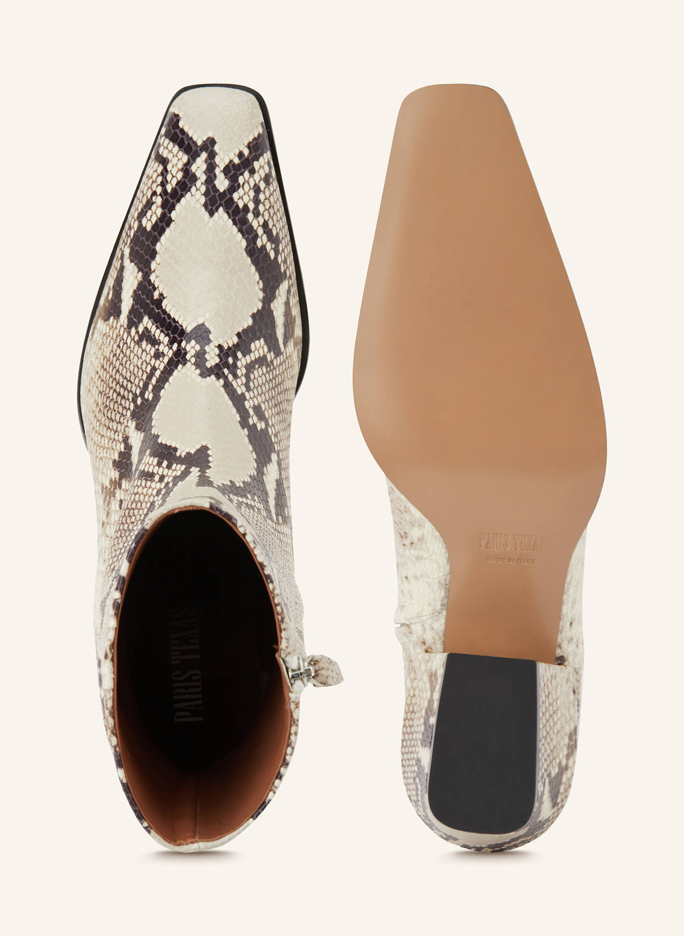 PARIS TEXAS Stiefeletten BETTINA: CREME / SCHWARZ