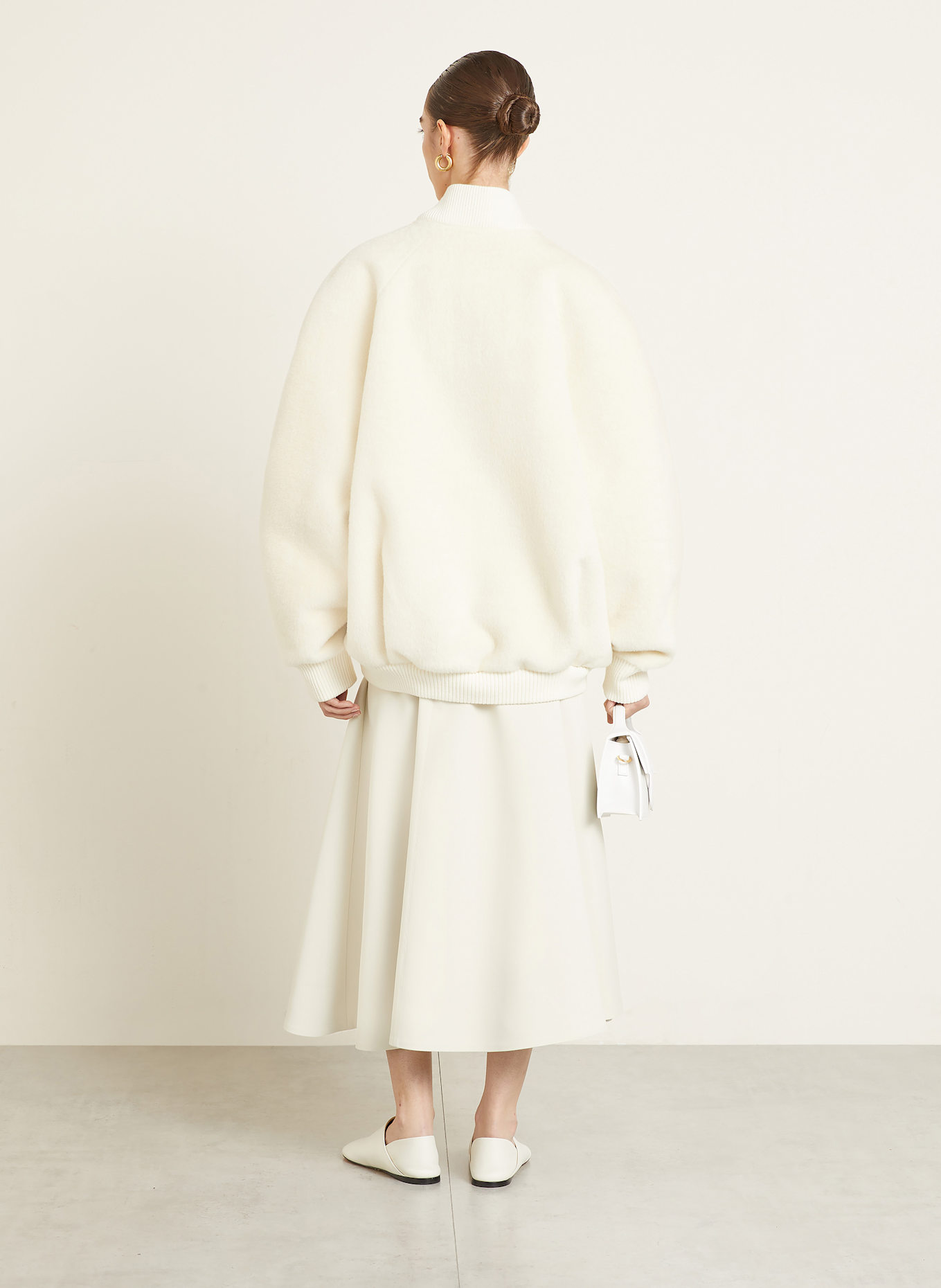 JACQUEMUS Spódnica LA JUPE TRIANGLE: KREMOWY