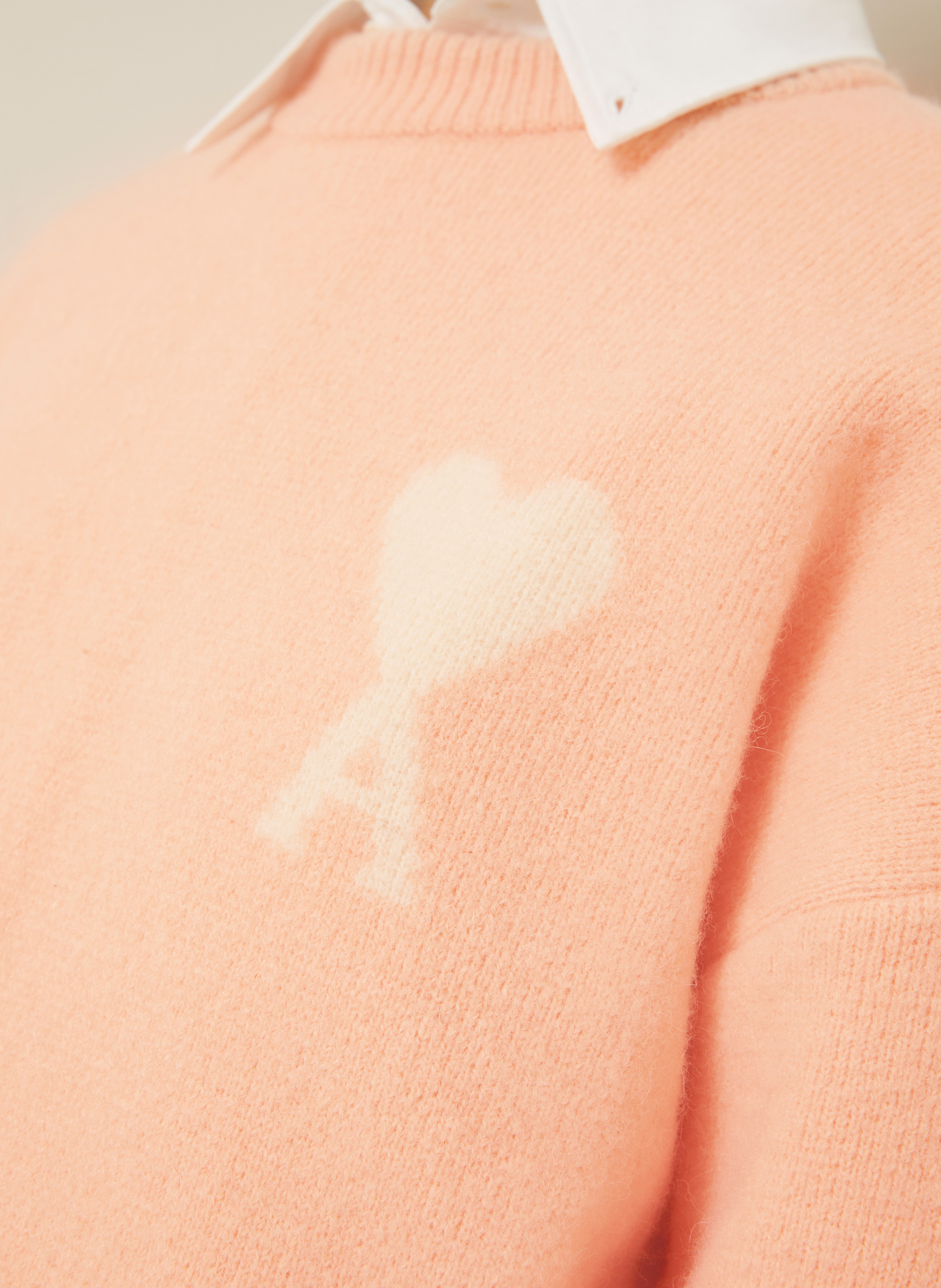 AMI PARIS Pullover mit Alpaka: HELLORANGE