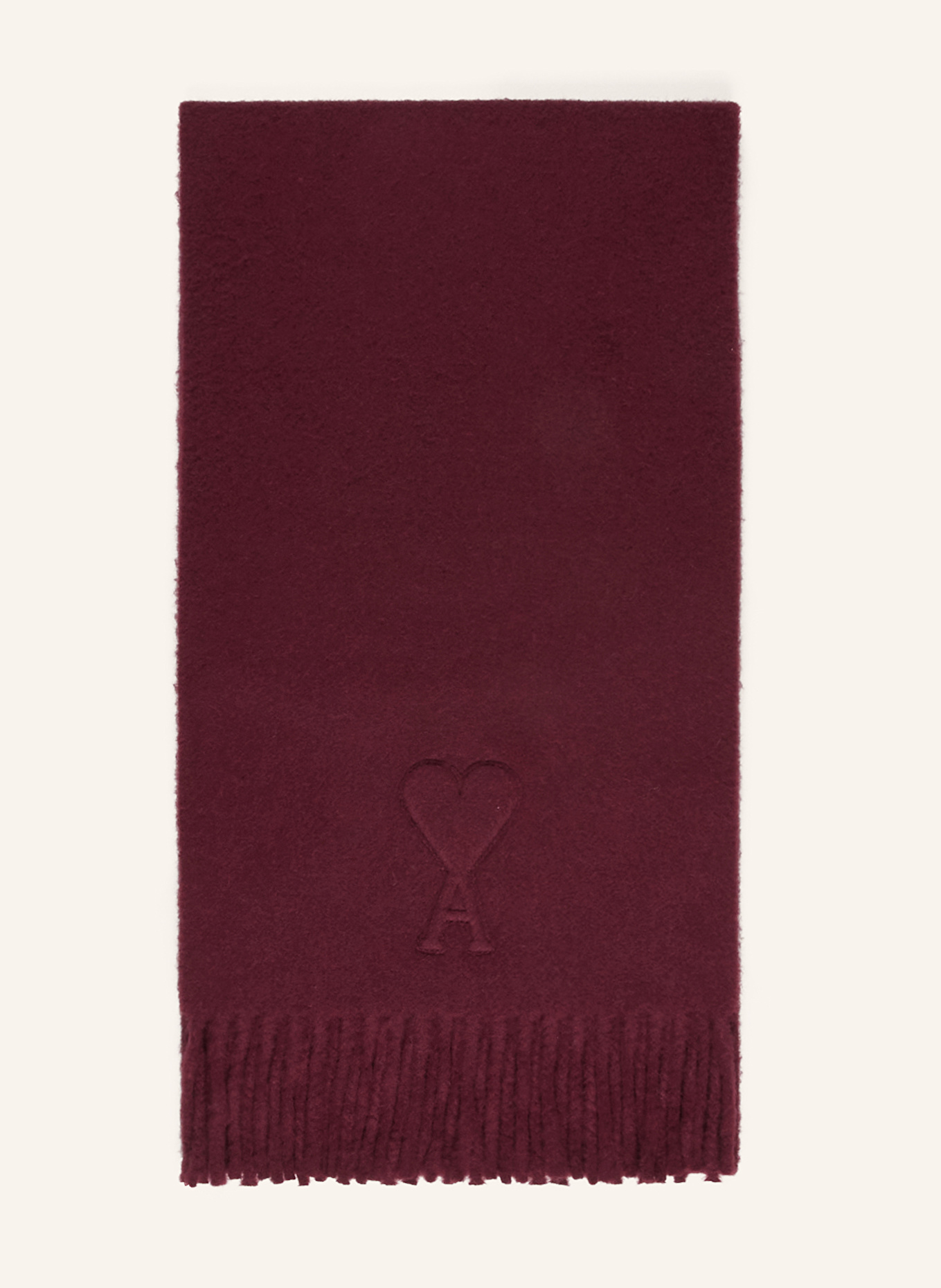 AMI PARIS Scarf: DARK RED