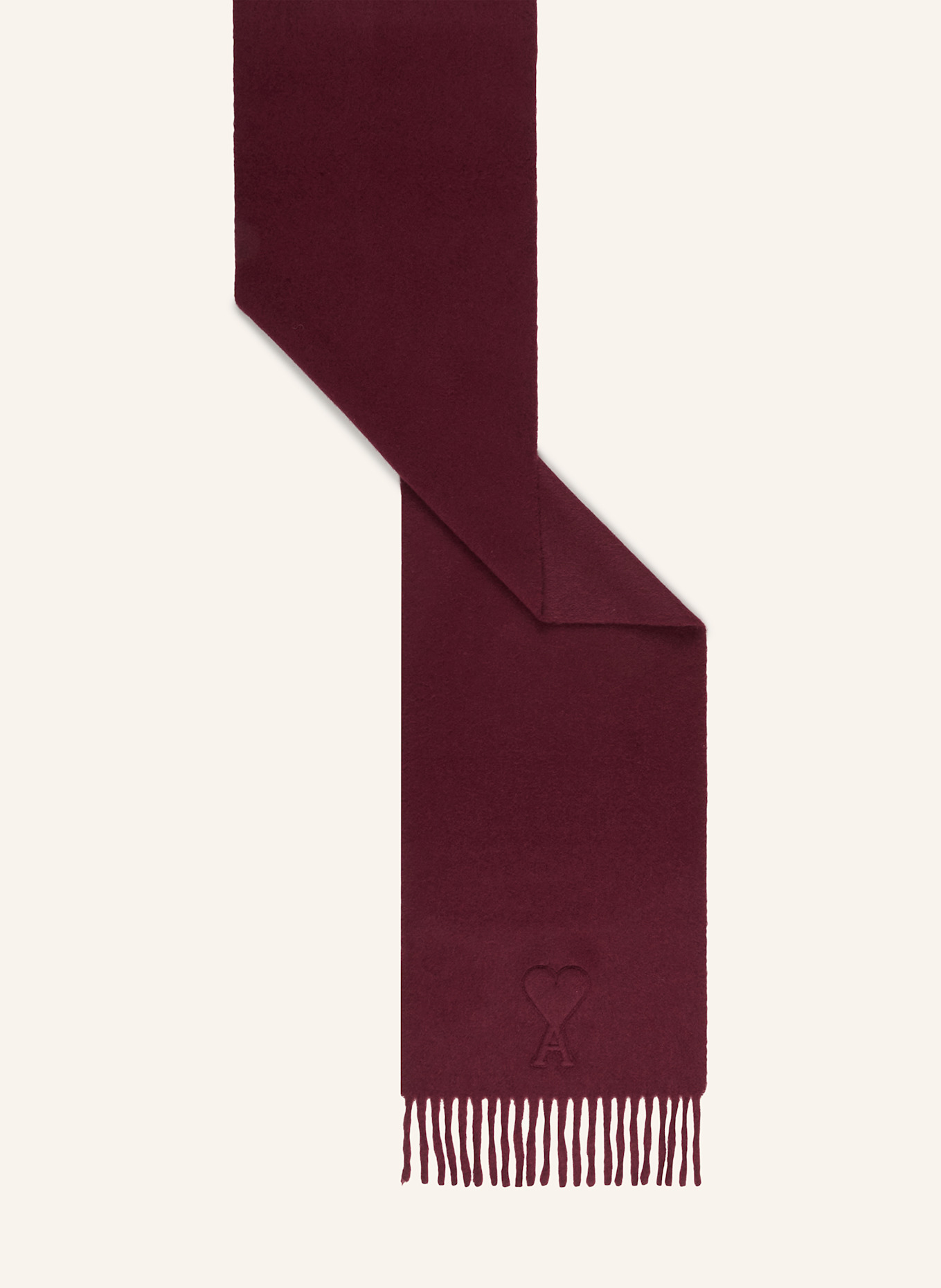 AMI PARIS Scarf: DARK RED