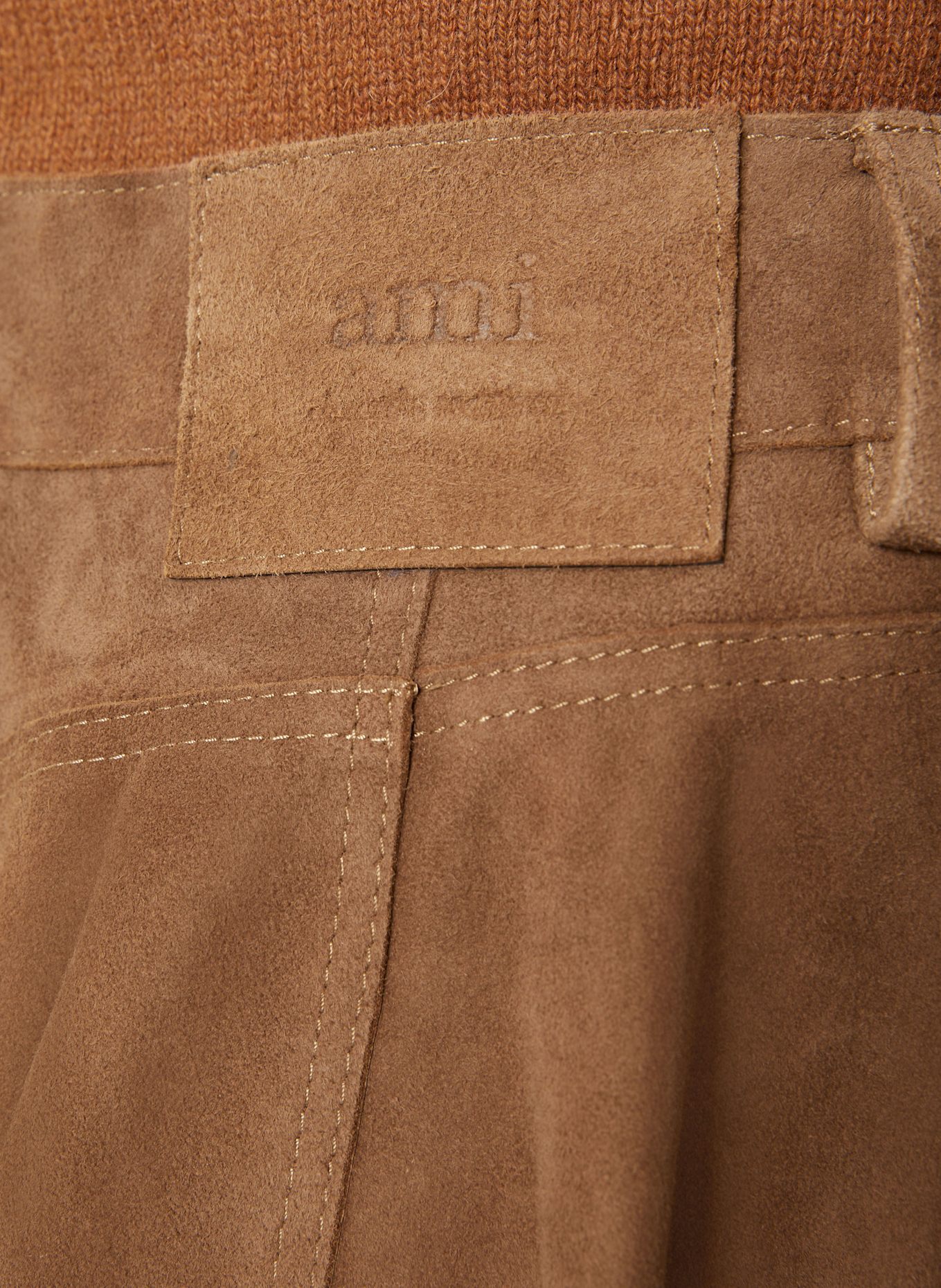 AMI PARIS Lederrock: BRAUN