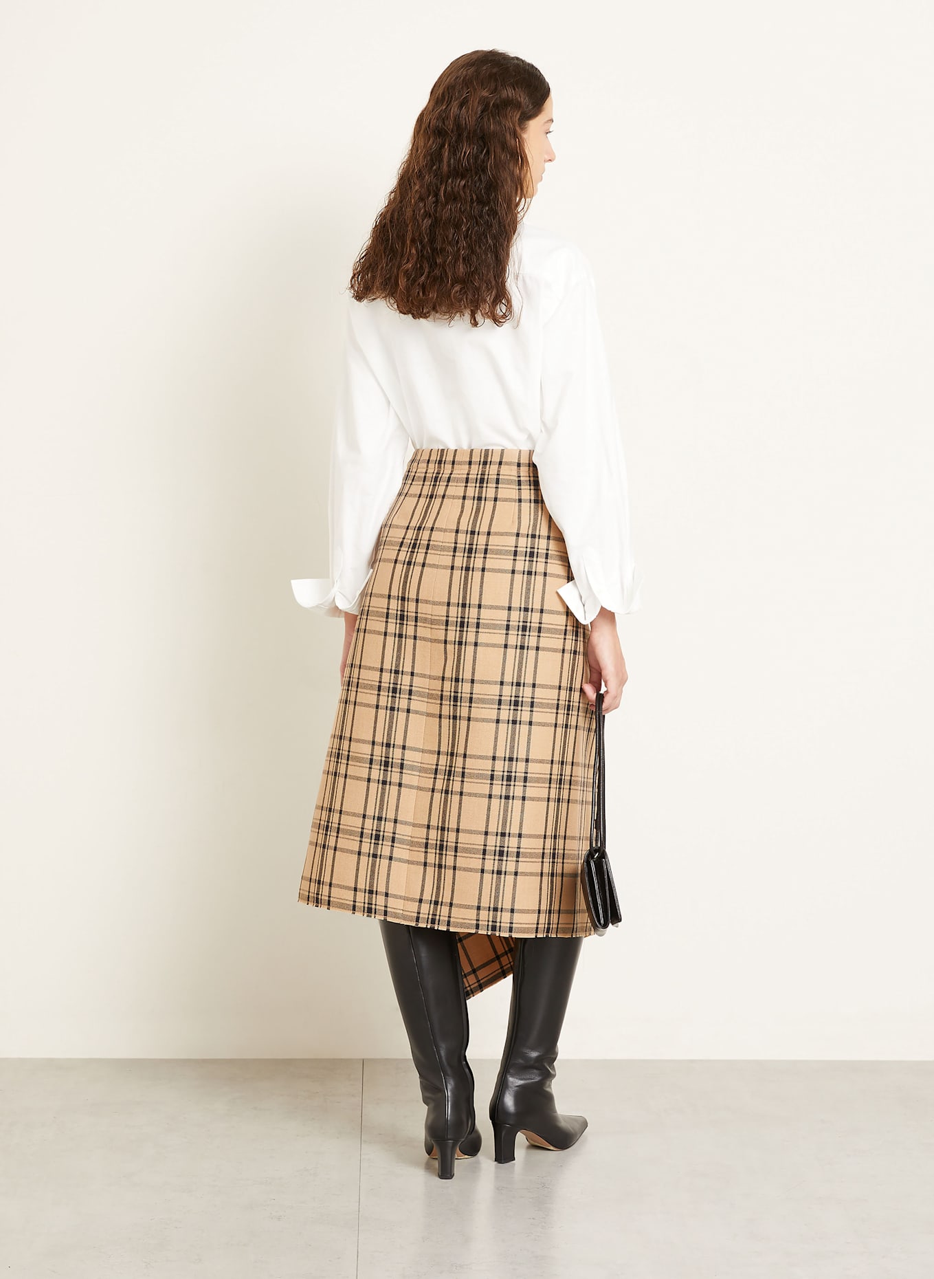 AMI PARIS Wickelrock: CAMEL / SCHWARZ